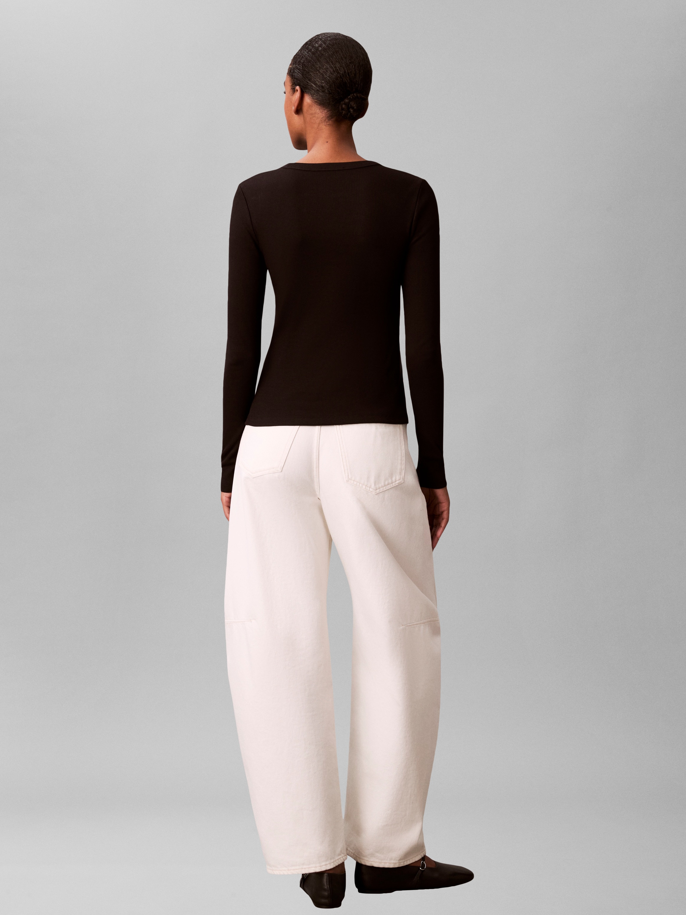 Calvin Klein Jeans Haut de chemise Figurbetonte Passform mit Rundhalsausschnitt