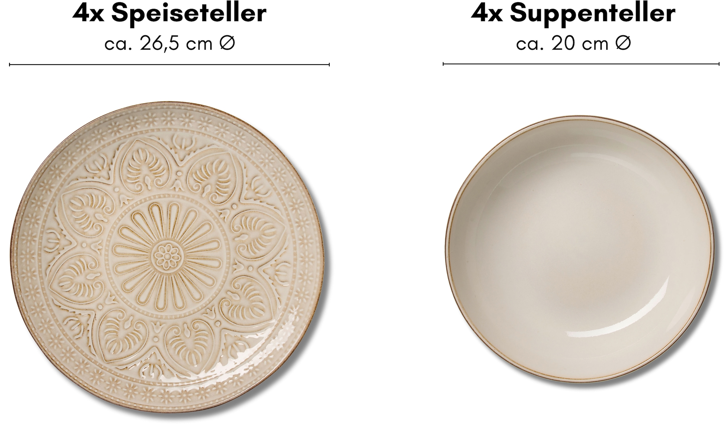 Ritzenhoff & Breker Tafelservice »Omara« Reaktivglasur, jedes Stück ein Unikat