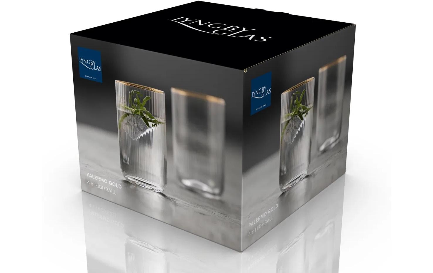   Verre »Lyngby Palermo Gold 50 cl, 4 Stück«