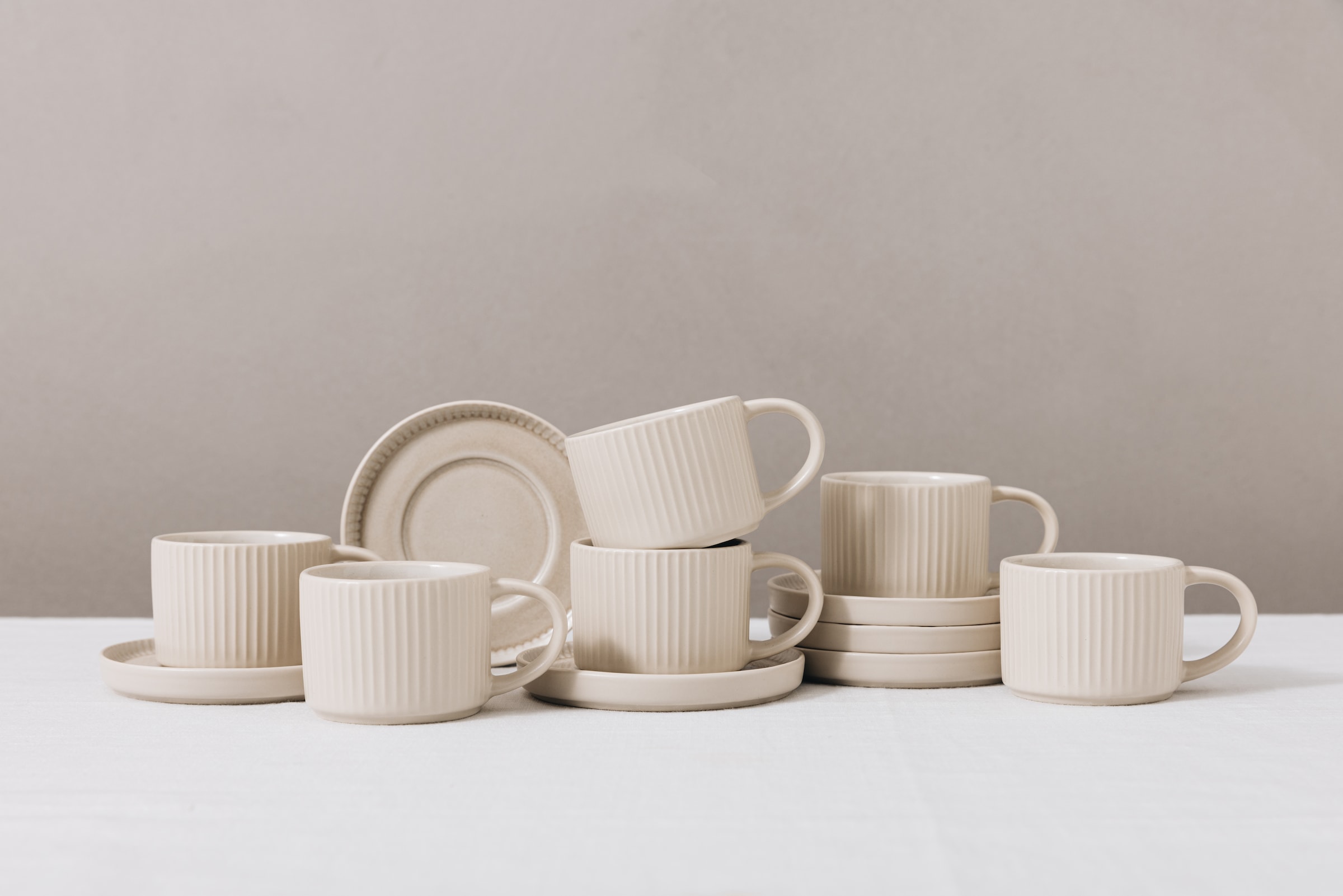 GOODproduct Espressotasse »Ylvii, 12er Set, bestehend aus 6 Tassen + 6 Untertassen« für 6 Personen, spülmaschinenfest und mikrowellengeeignet, 90 ml