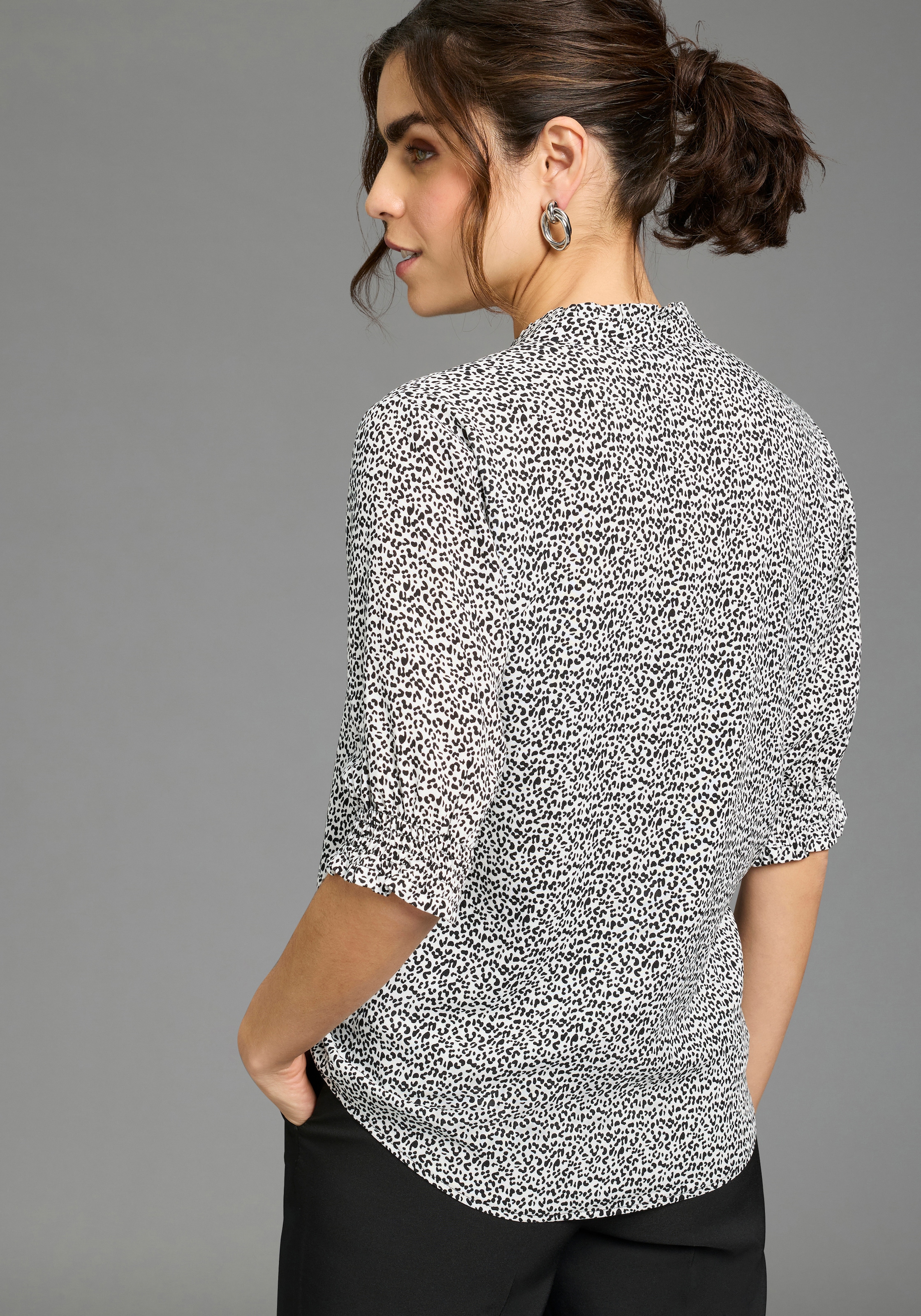 Laura Scott Druckbluse bedruckte Bluse, femininer Stil, leichtes Webmaterial, aus Viskose