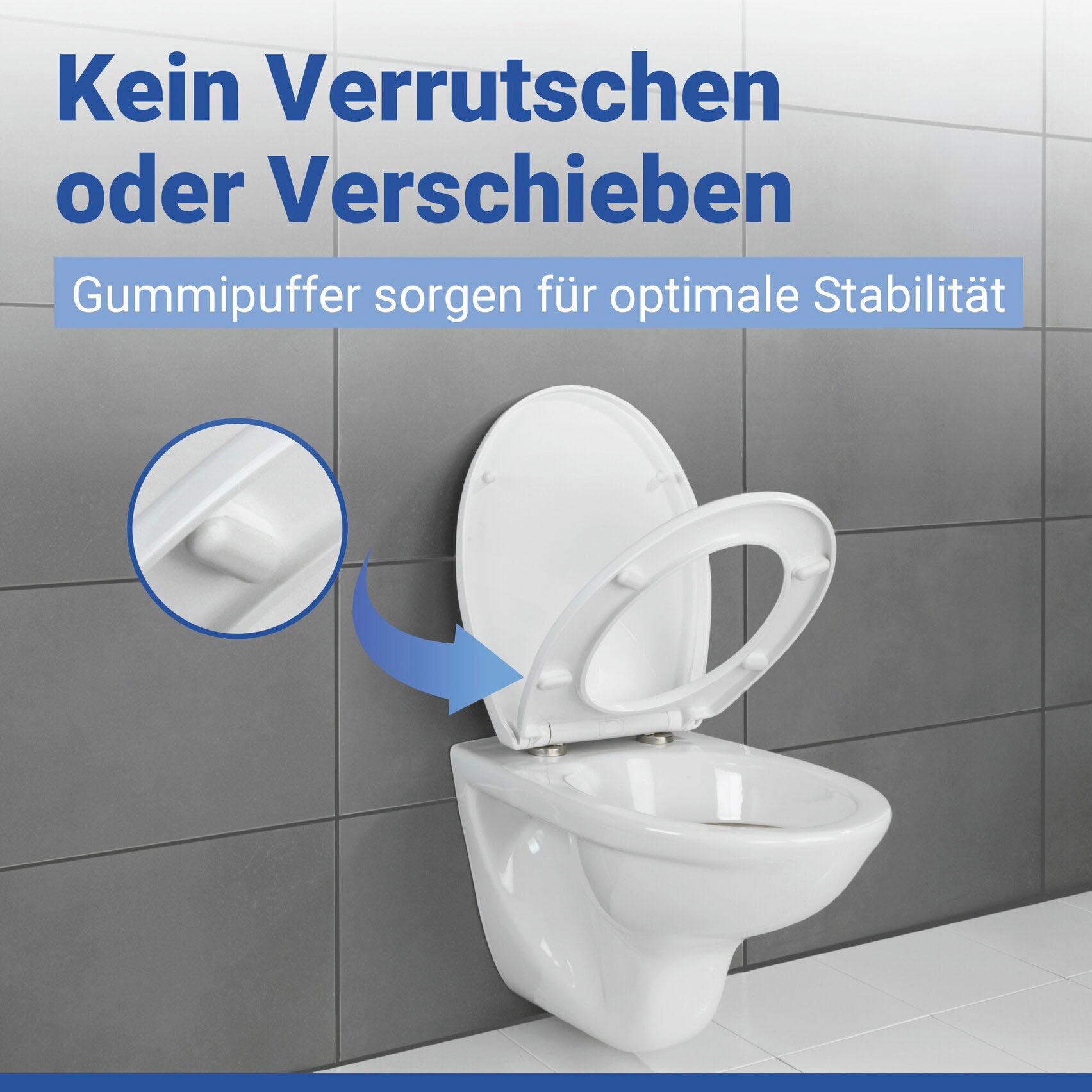 WENKO Siège de WC »Ostuni« 1 cuis tlg. Thermoplastique, supporte 300 kg, avec système d'abaissement automatique