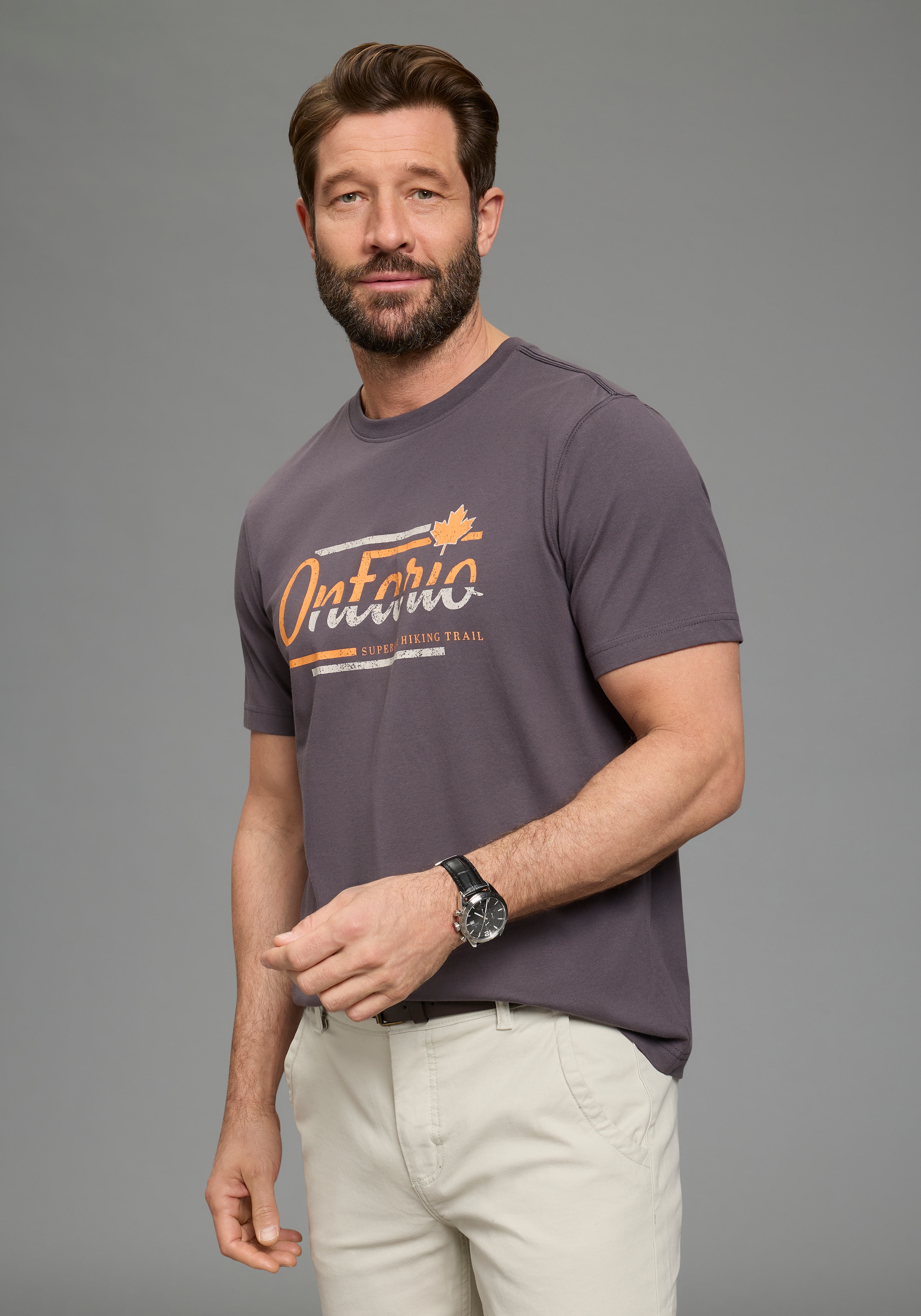 Man's World Shirt à col rond »Neue Kollektion!« normale Passform, kurzarm, mit Print, bedruckte Optik