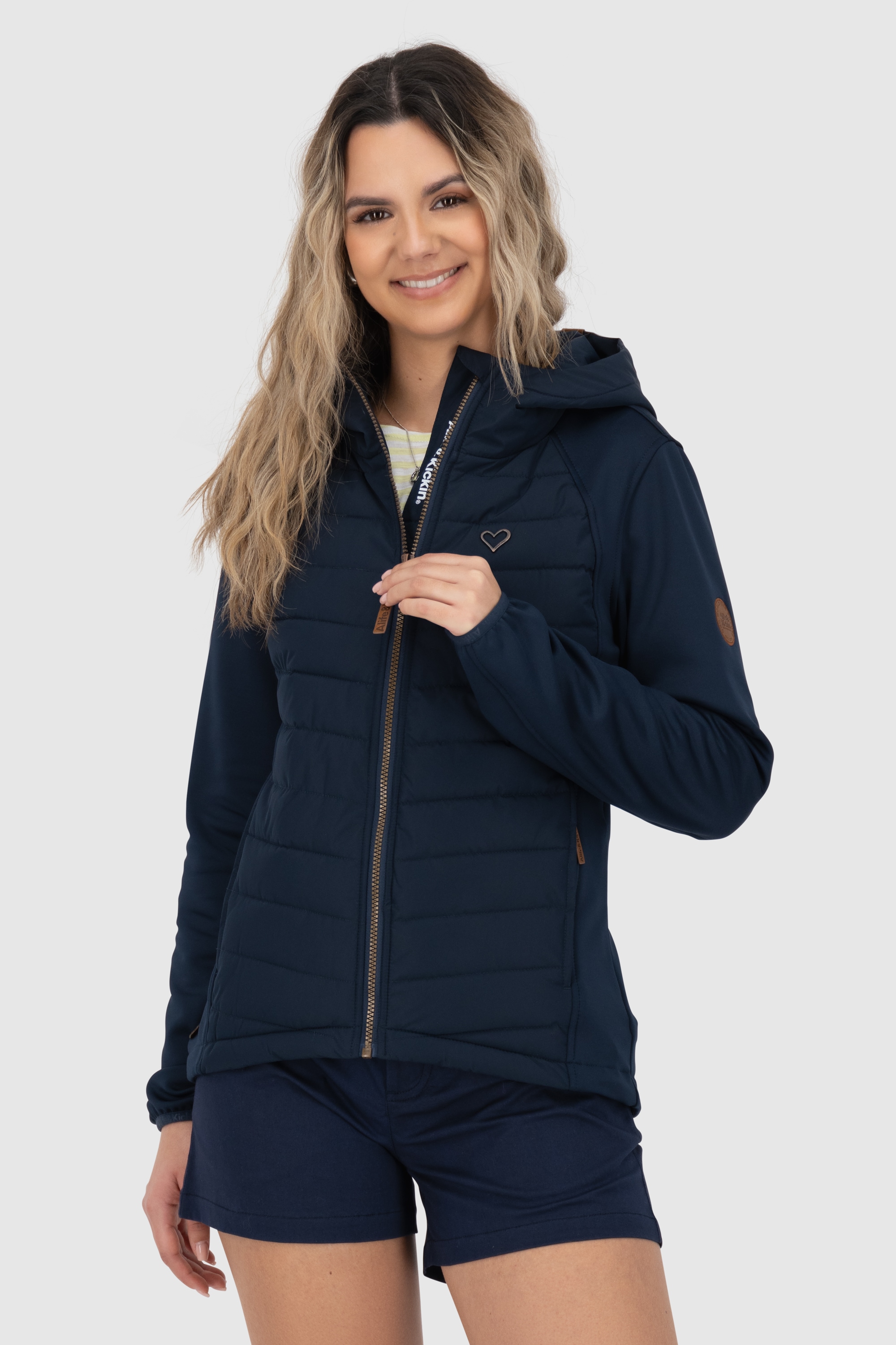 Alife & Kickin Veste hybride »SoleneAKA« mit Kapuze mit Kapuze und gestepptem Body