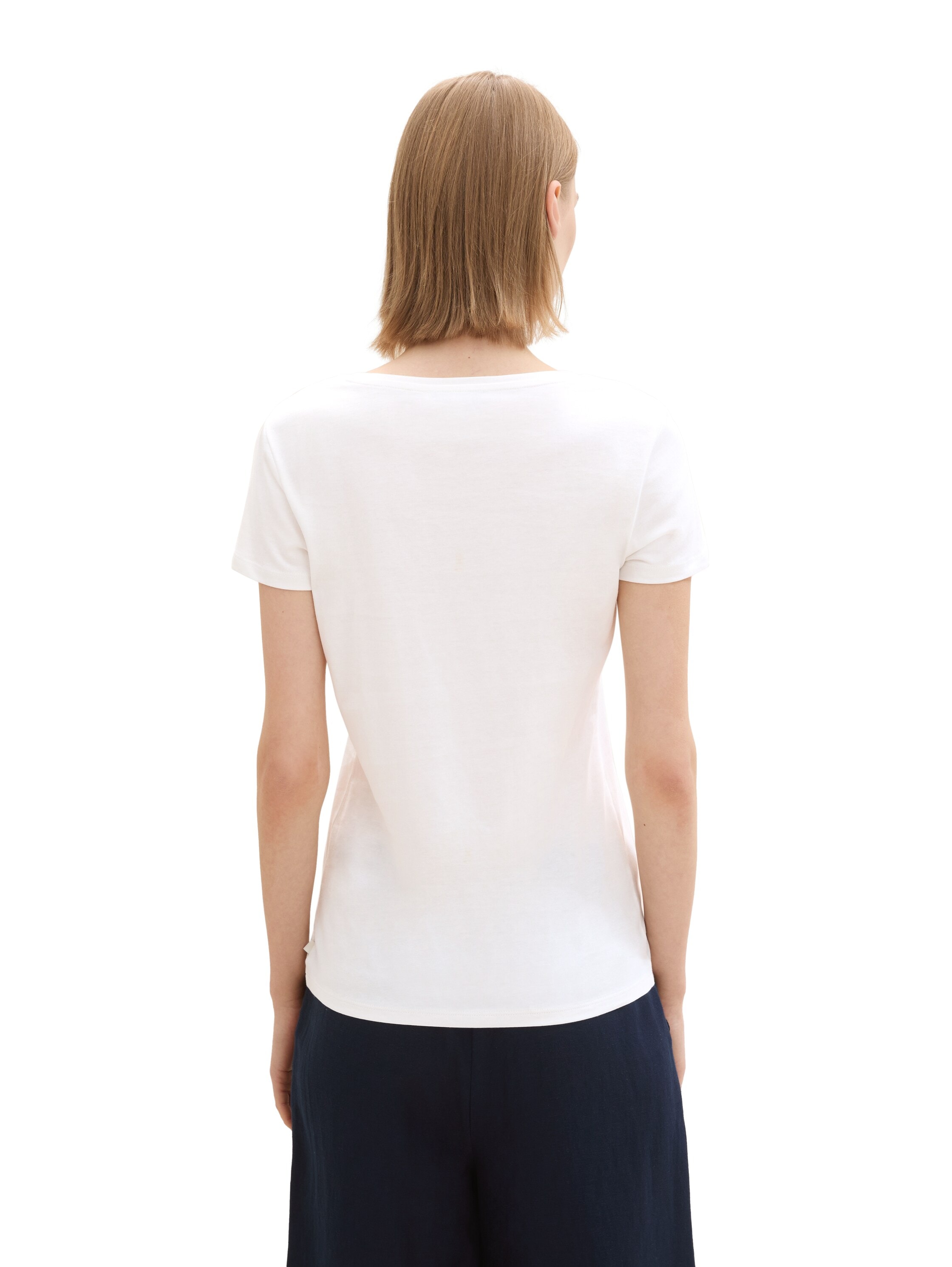 TOM TAILOR Denim T-Shirt Packung, 2 Stk. tlg. Doppelpack mit Logo-Print