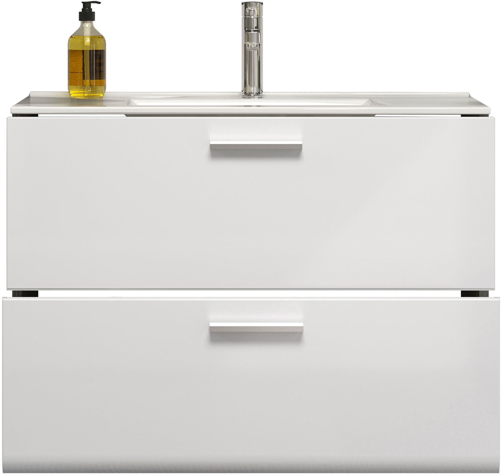 welltime Waschbeckenunterschrank »Ravenna« Breiter Hänge-Waschbeckenunterschrank mit Einsatzwaschbecken