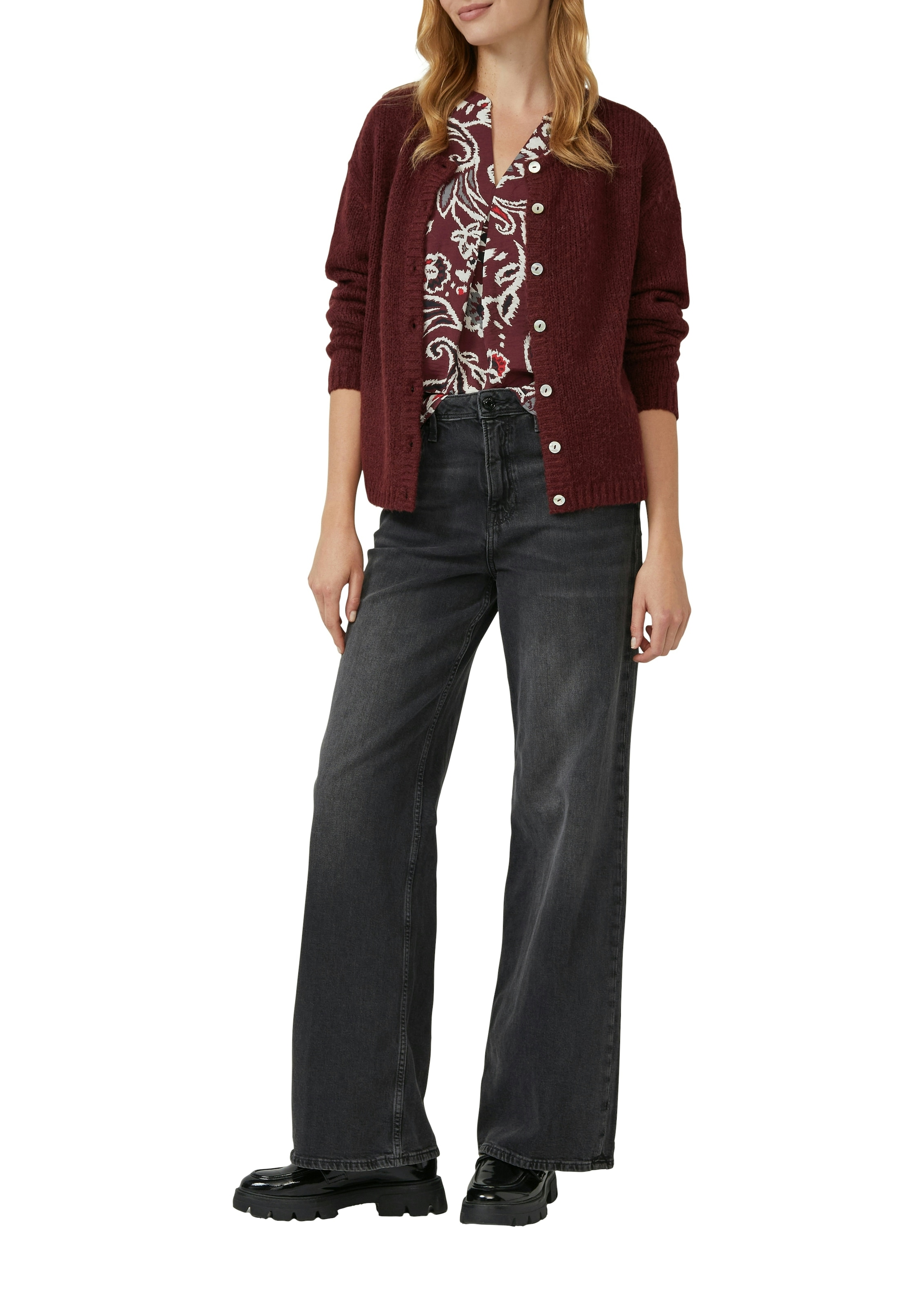 s.Oliver Langarmbluse mit floralen Muster