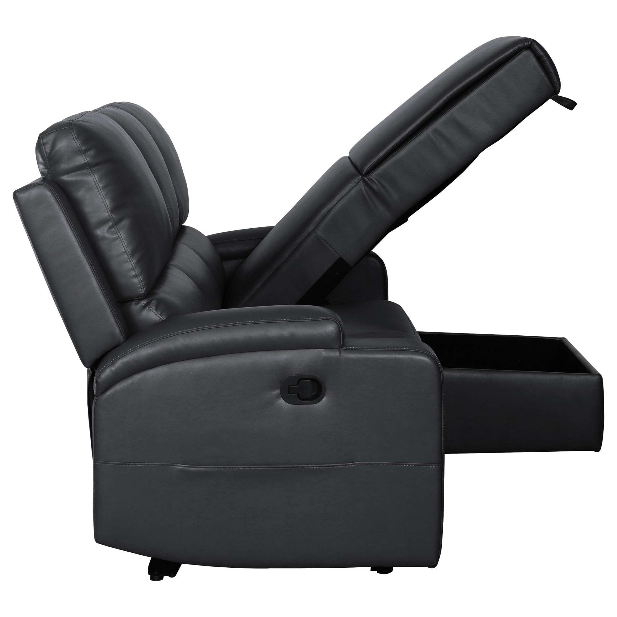 GOODproduct Canapé d'angle »NAPORI Kunstleder, Multimediasofa, L-Form« fonction relax manuelle ou électrique, USB-A pour la version électrique, coffre de rangement
