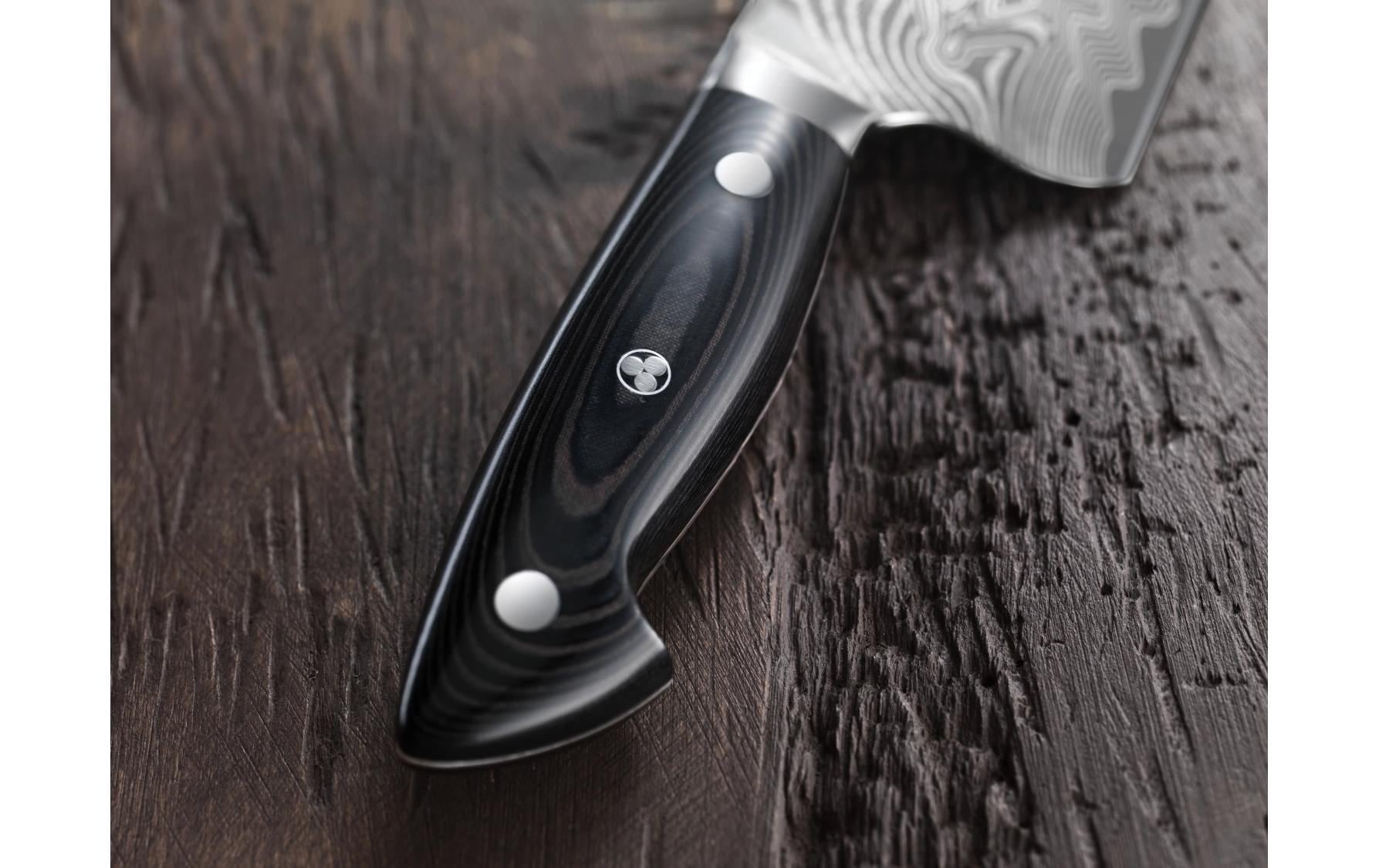 Zwilling Santokumesser »Kramer Euro Stainless 18 cm« Handgefertigtes Santokumesser mit 100-lagigem Damastmuster