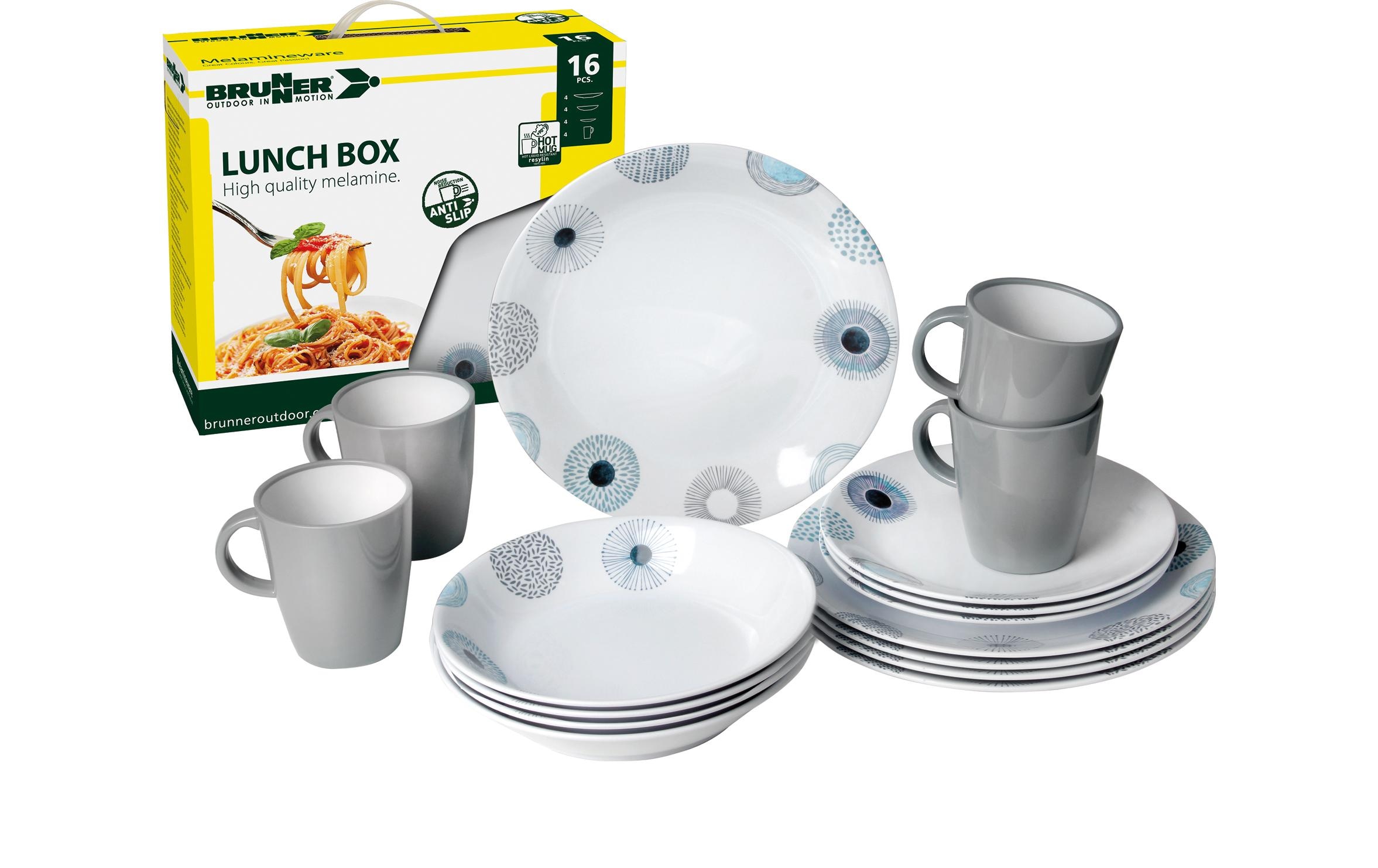 BRUNNER Geschirr-Set »Lunch Box Deep Sea, 16-teilig«