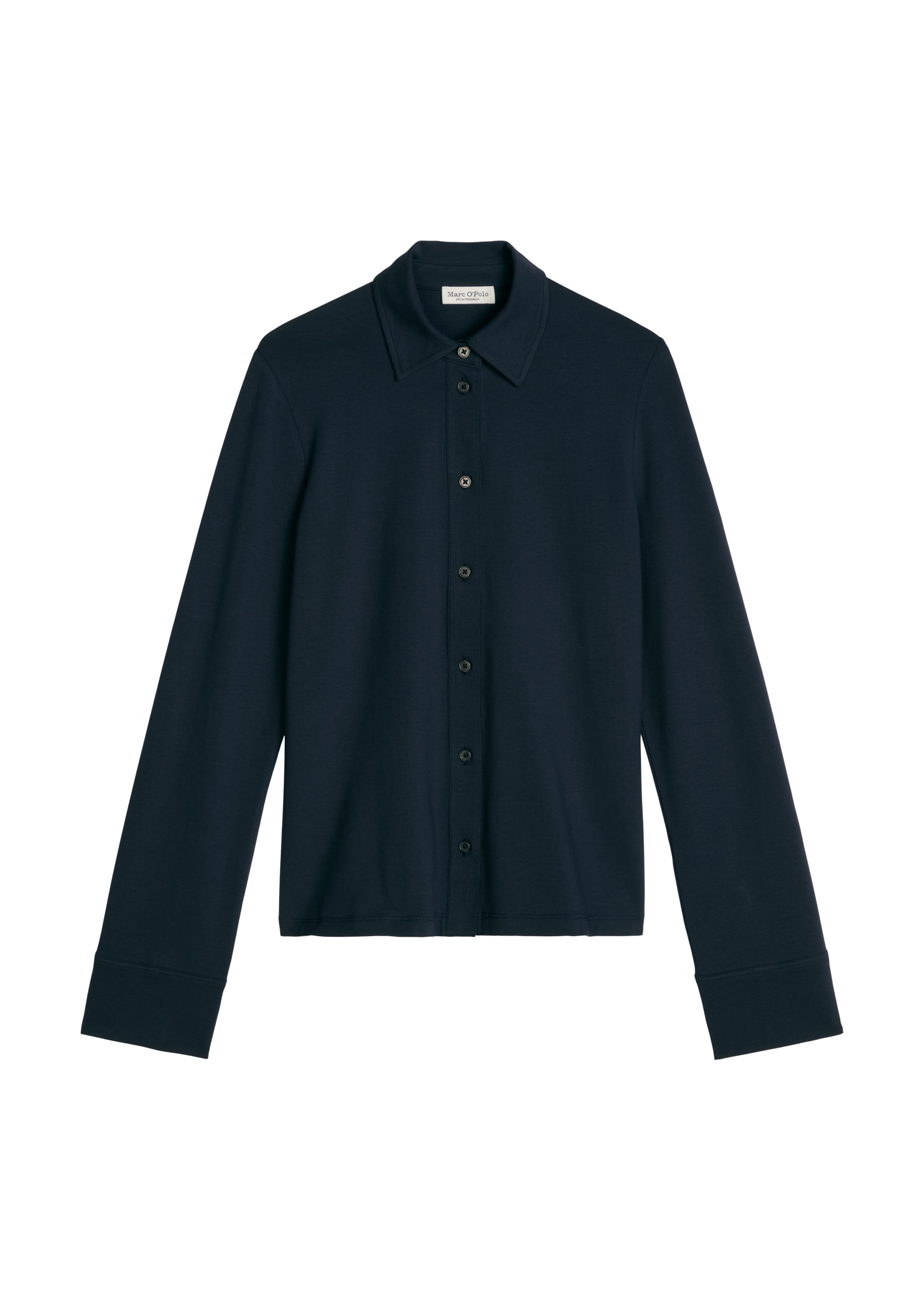 Marc O'Polo Blouse chemise en coton extensible avec effet papier