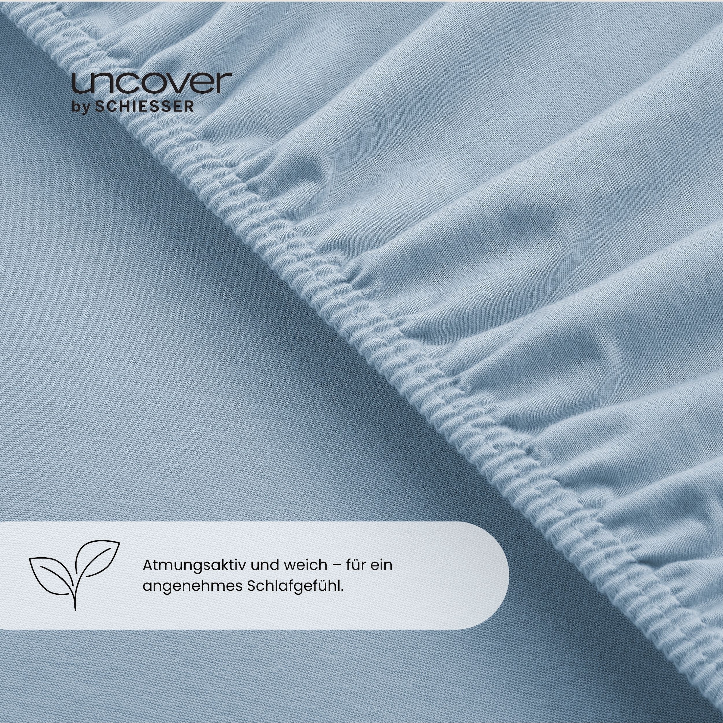 uncover by SCHIESSER Draps de lit »New Jersey aus 100% Baumwolle« Made in Green