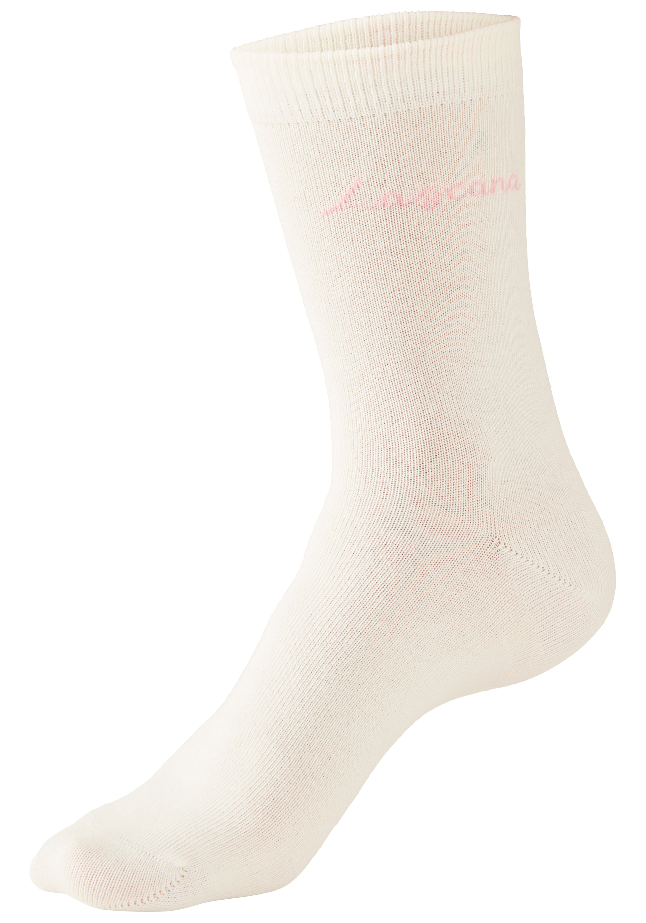 LASCANA Chaussettes basiques »für Damen mit eingestricktem Markenlogo« Boîte, 7 cuis tlg. dans une jolie boîte cadeau
