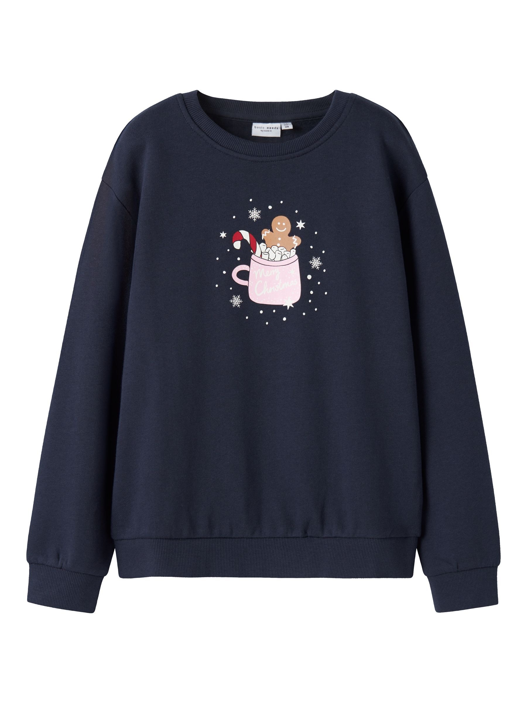Name It Sweatshirt »NKFVISMAS LS NREG SWEAT BRU«
