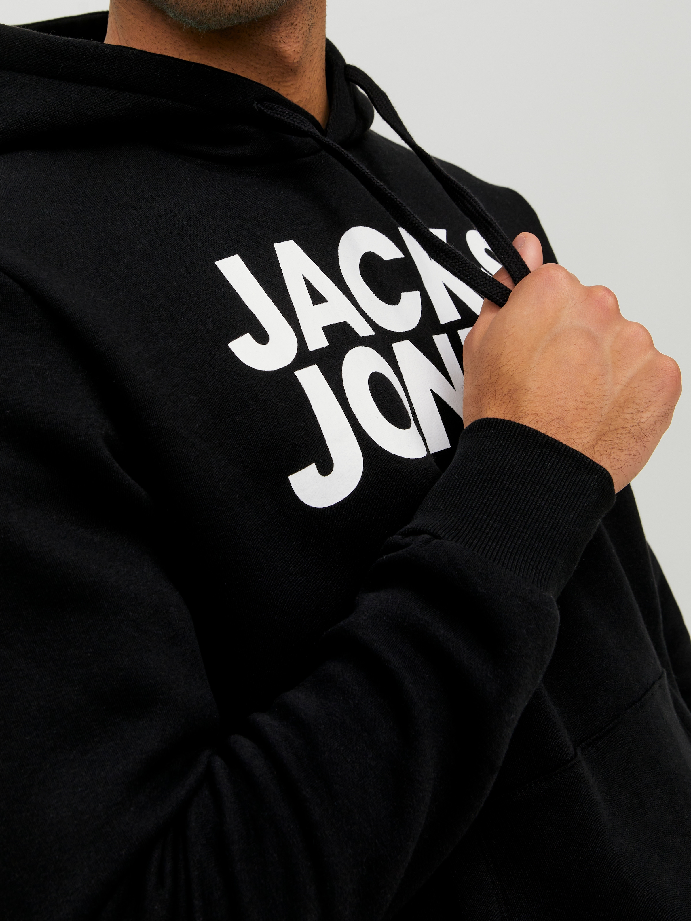 Jack & Jones Kapuzensweatshirt »JJECORP  Kapuze und Frontprint«, bedruckt, modisch, regular fit, Baumwollmischung, Rundhals
