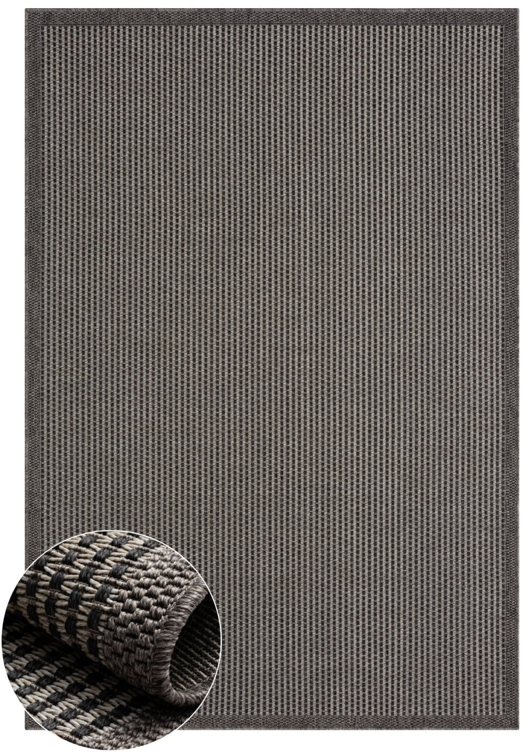 Myflair Möbel & Accessoires Teppich »Natura, LAGERRÄUMUNG!« rechteckig 6 mm Höhe Uni Farben, mit Bordüre, Outdoor geeignet, Balkon, Terrasse