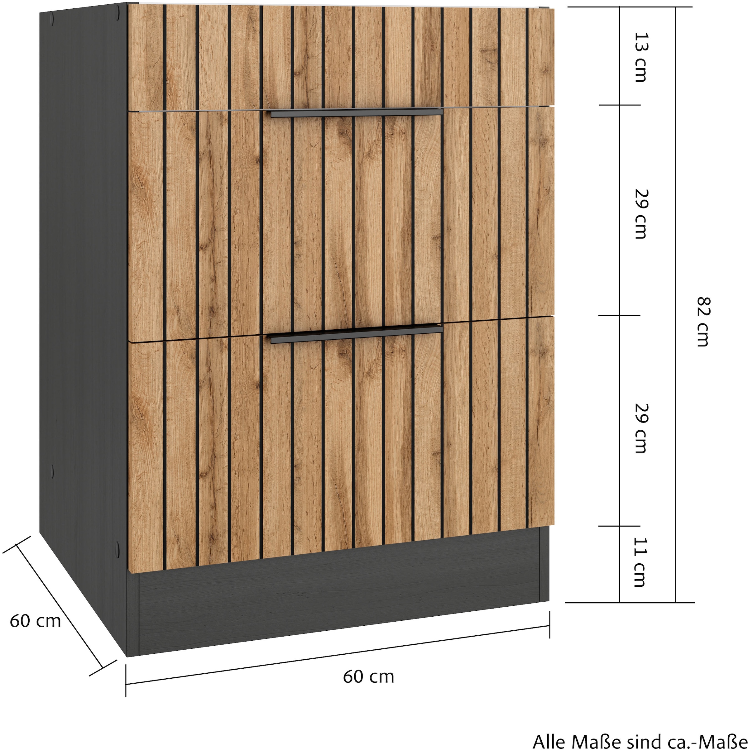 KOCHSTATION Armoire d'encastrement pour table de cuisson »KS-Lagos« largeur 60 cm, avec 2 extensions