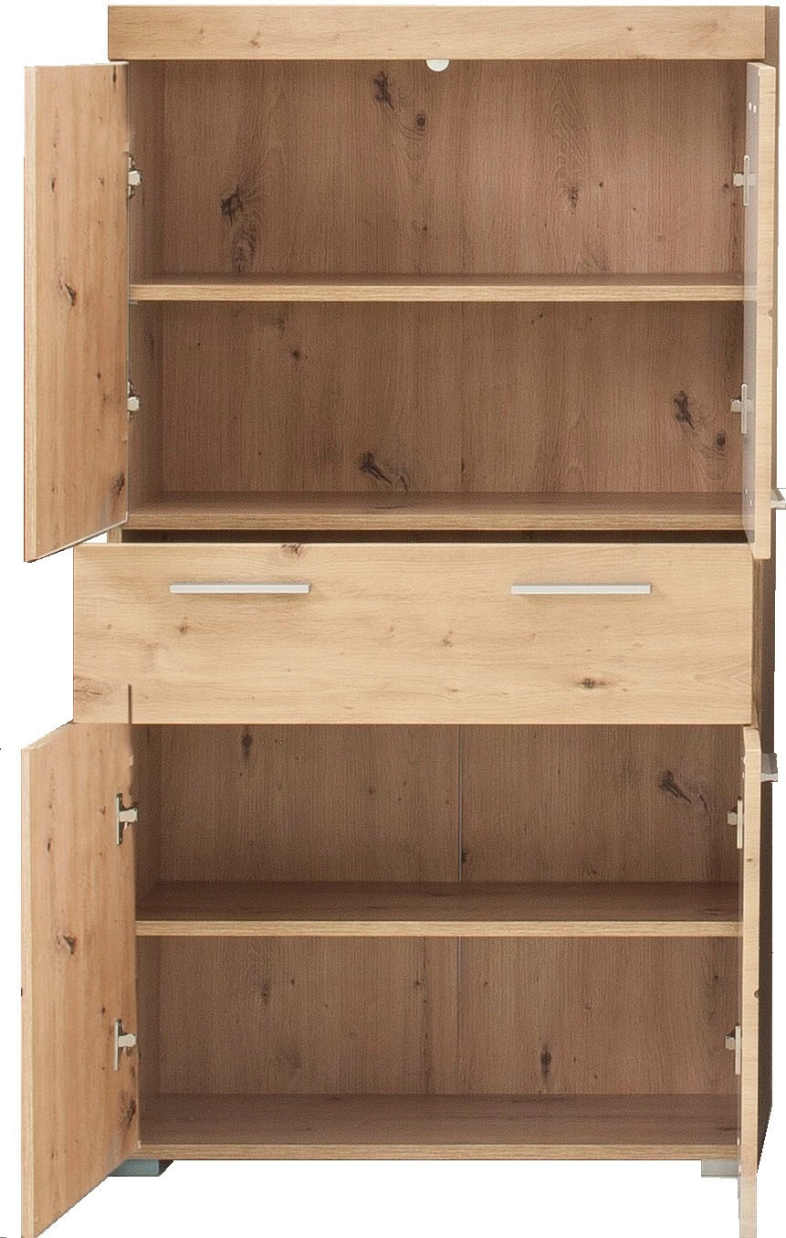 welltime Armoire intermédiaire »Avena« armoire debout avec 4 portes, 1 tiroir - (L/P/H) 73/31/130 cm