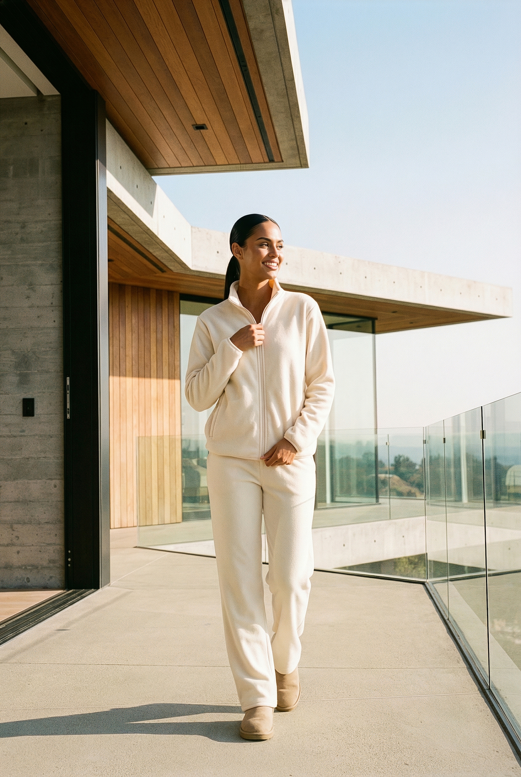 Vivance Pantalon en polaire  mit seitlichen Eingrifftaschen