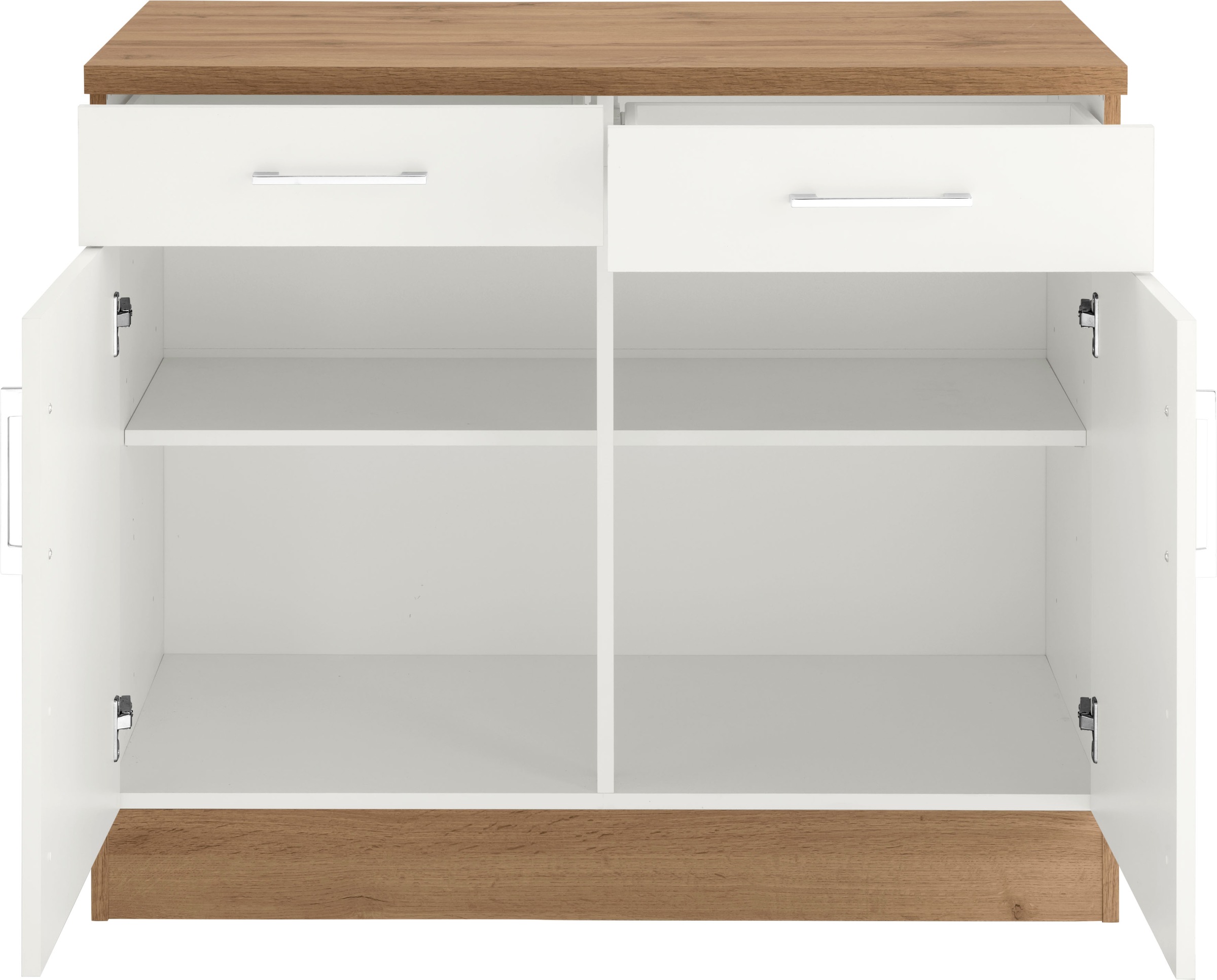 KOCHSTATION Unterschrank »KS-Colmar« 100 cm, mit Metallgriff, für viel Stauraum