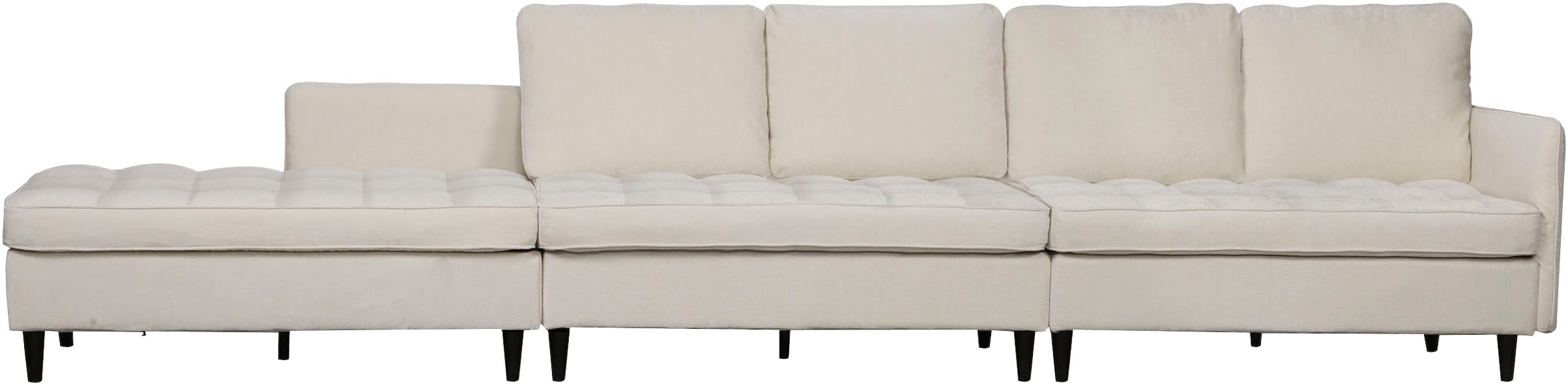 Dorel Home Paysage de salon »LINDHUS, U-Form, Breite 250 cm, verschiedene Stellvarianten, Modulsofa« Recamiere, Stauraum, Cord und Chenille-Bezug