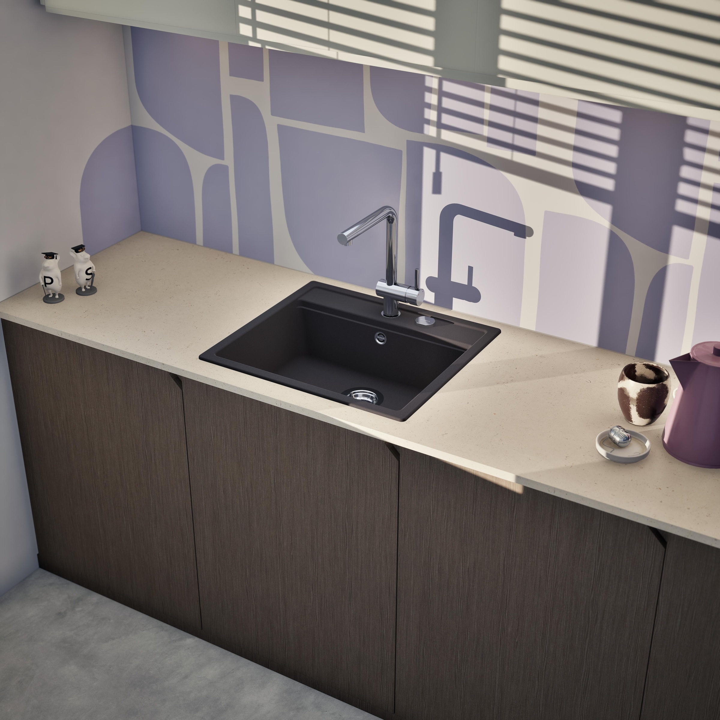 Schock Granitspüle »Nemo N-100 und Armatur Epos« Set, 2 Stk. tlg. bestehend aus Spüle und Armatur