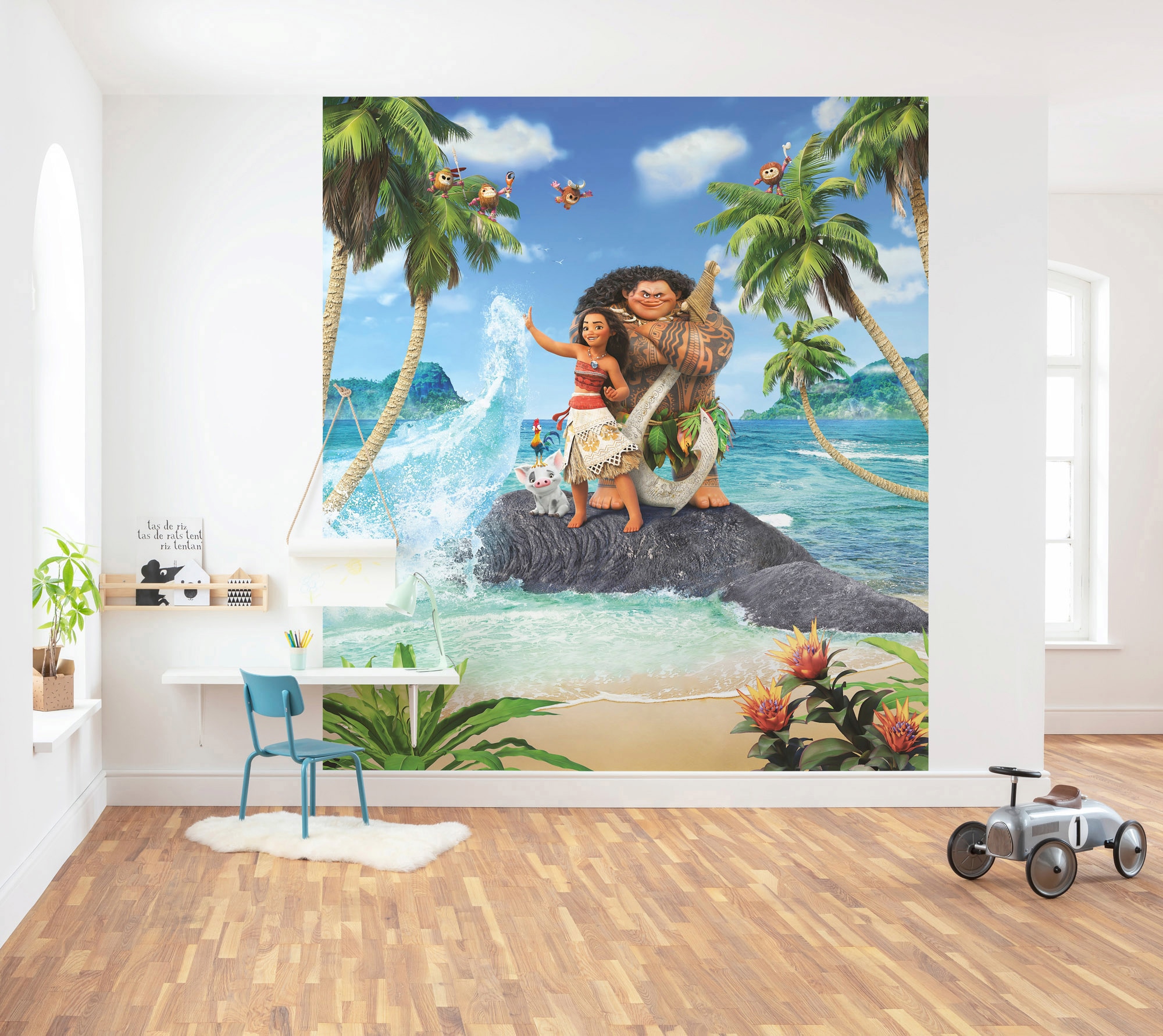 Komar Papier peint intissé »Digitaldruck Vlies -  Moana Beach - Grösse 250 x 280 cm« imprimé lisse Kinderzimmer