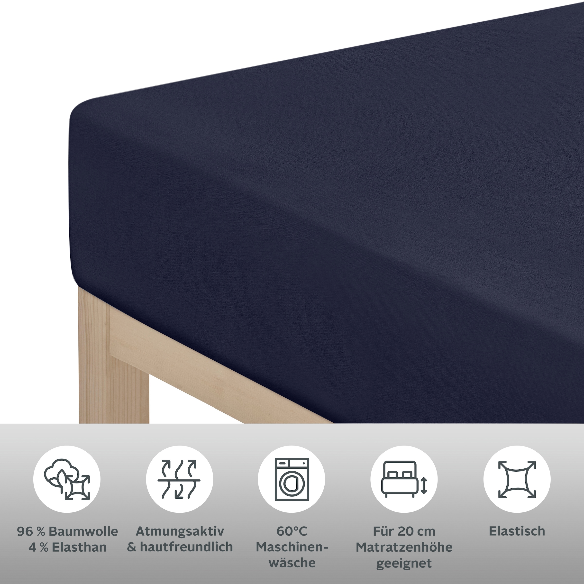 GOODproduct »Cremona, in den Qualitäten (Jersey: 145g/m², PREMIUM Biber: 155g/m²)« aus Baumwolle, Grösse ab 90x200 cm