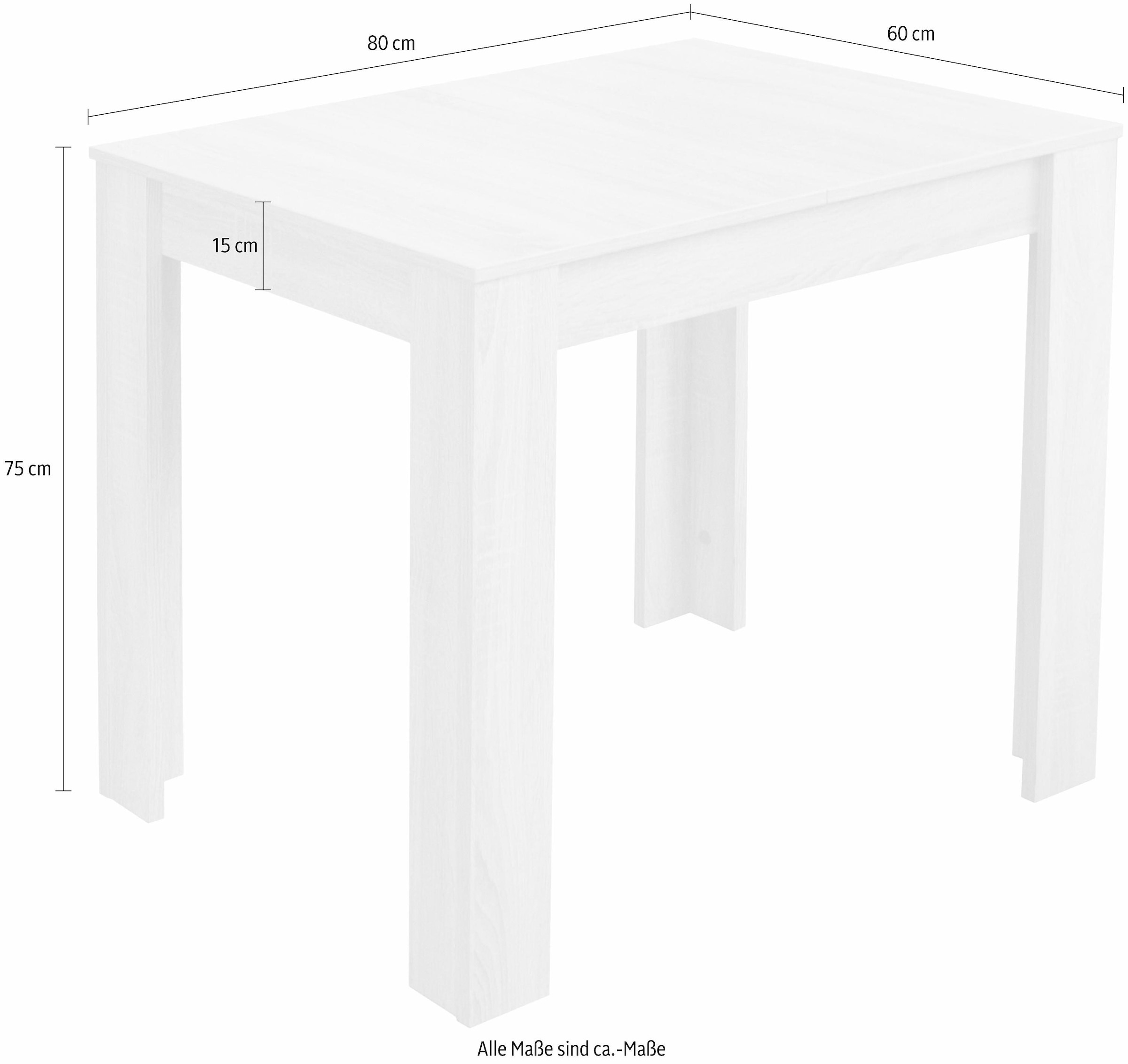Mäusbacher Esstisch Breite 80/110/120 cm mit Auszug