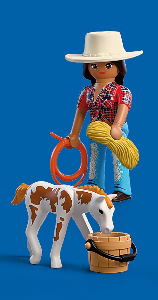 Playmobil® Jeu de construction »DuoPack Reiterin mit Fohlen (72026), I Love Horses«
