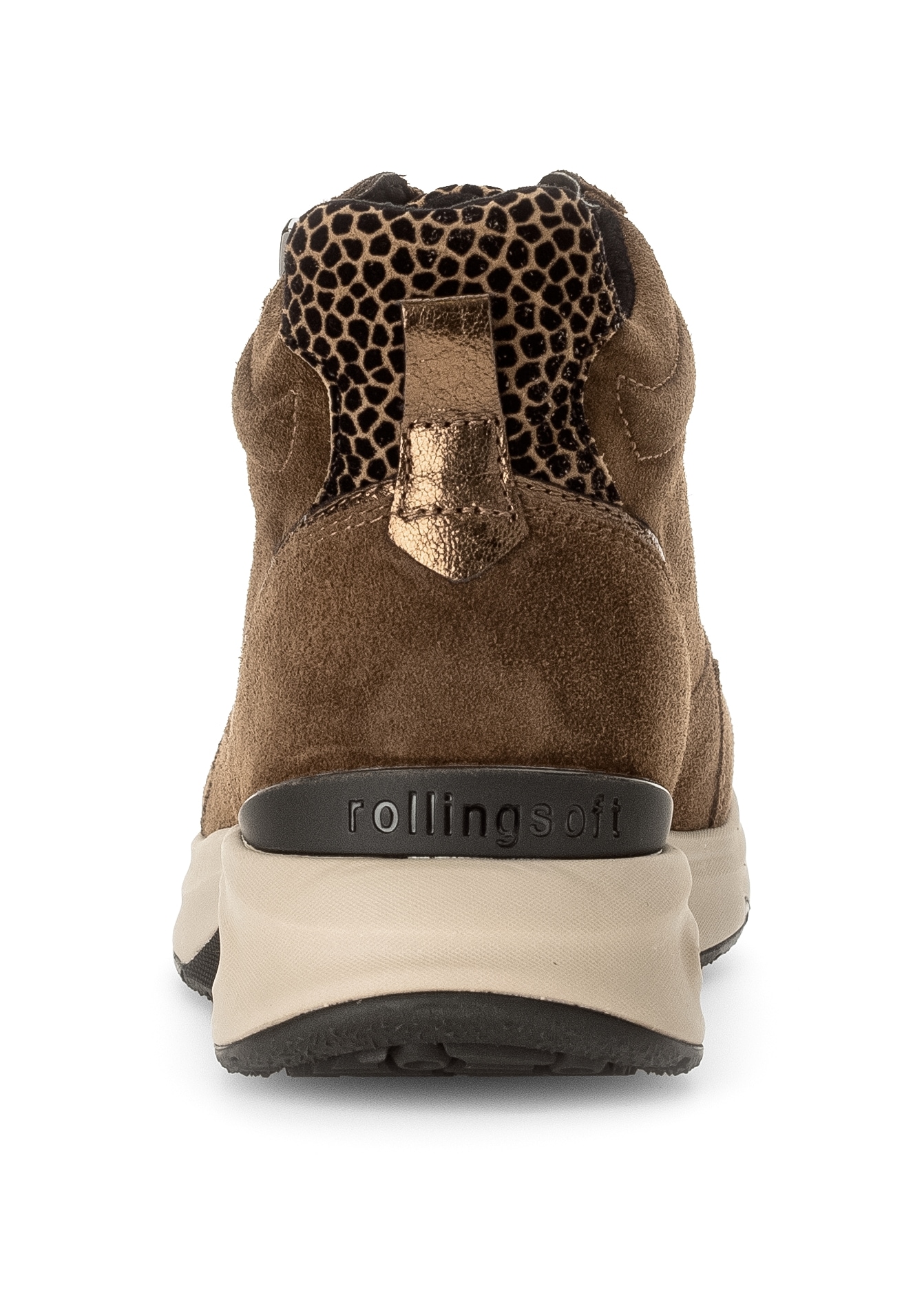rollingsoft Baskets compensées  chaussure de loisirs, chaussure à lacets, boots à lacets avec semelle intérieure amovible