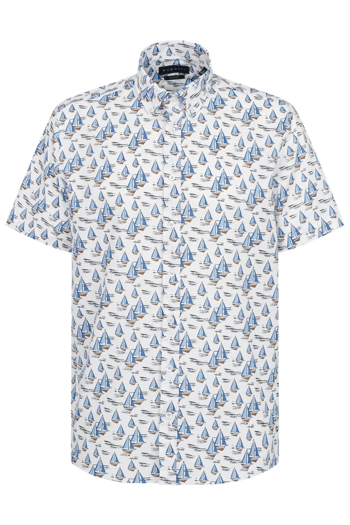 bugatti Kurzarmhemd mit Button-Down-Kragen