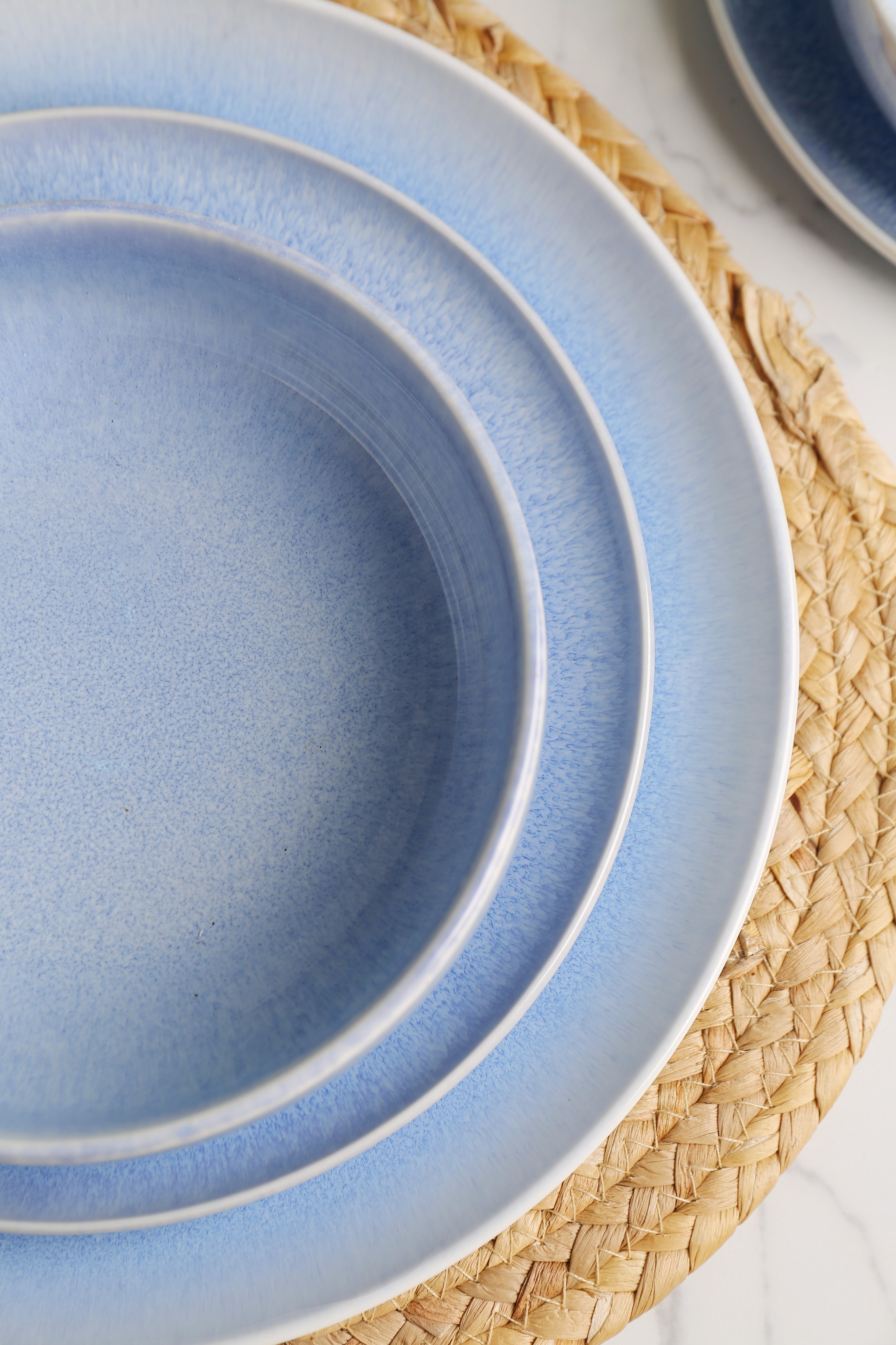 GOODproduct Set de vaisselle »Flett, mit Reaktivglasur« Teller Set, spülmaschinenfest und mikrowellengeeignet