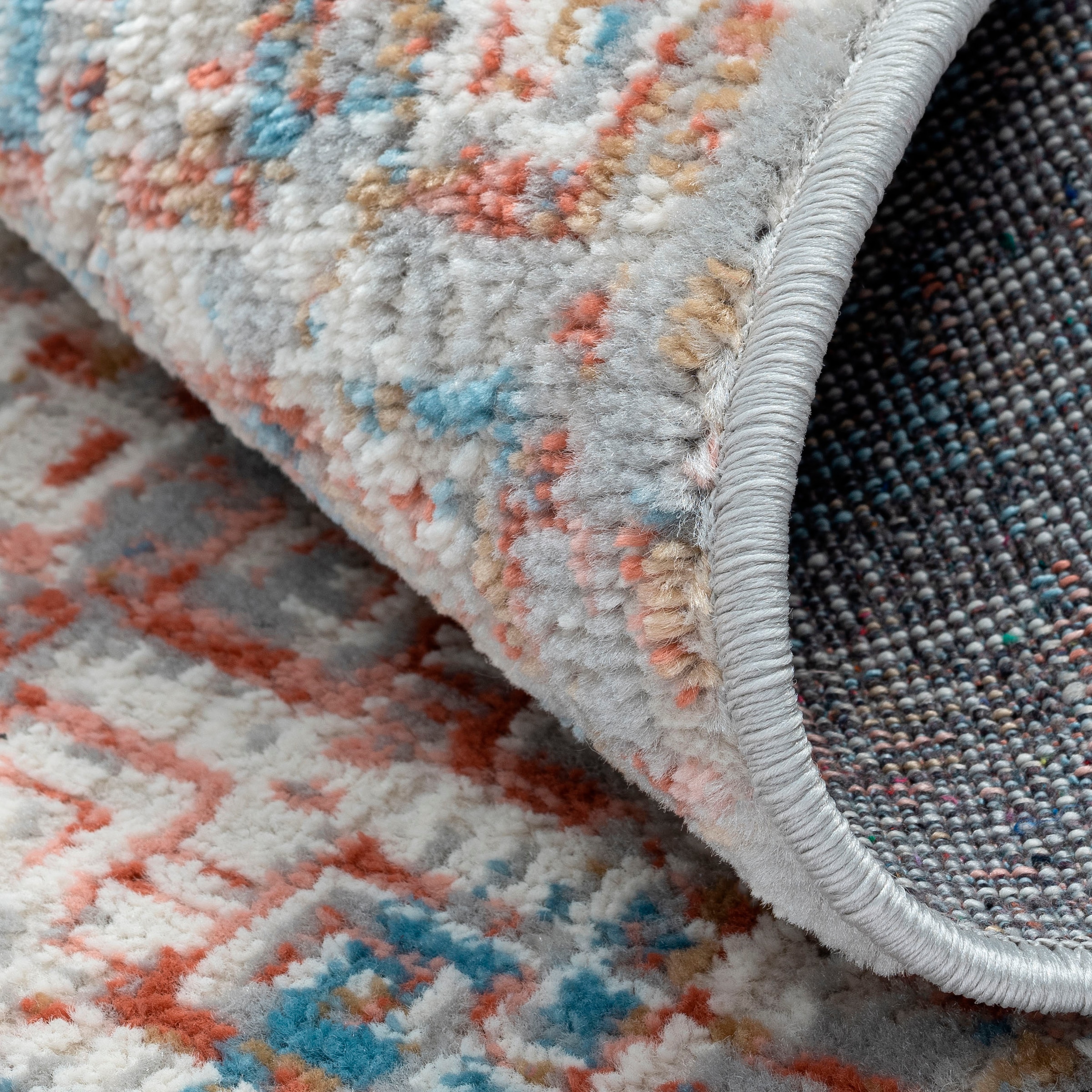 GOODproduct Teppich »Myrah« rund 8 mm Höhe Kurzflor, modernes Design, pflegeleicht, Wohnzimmer