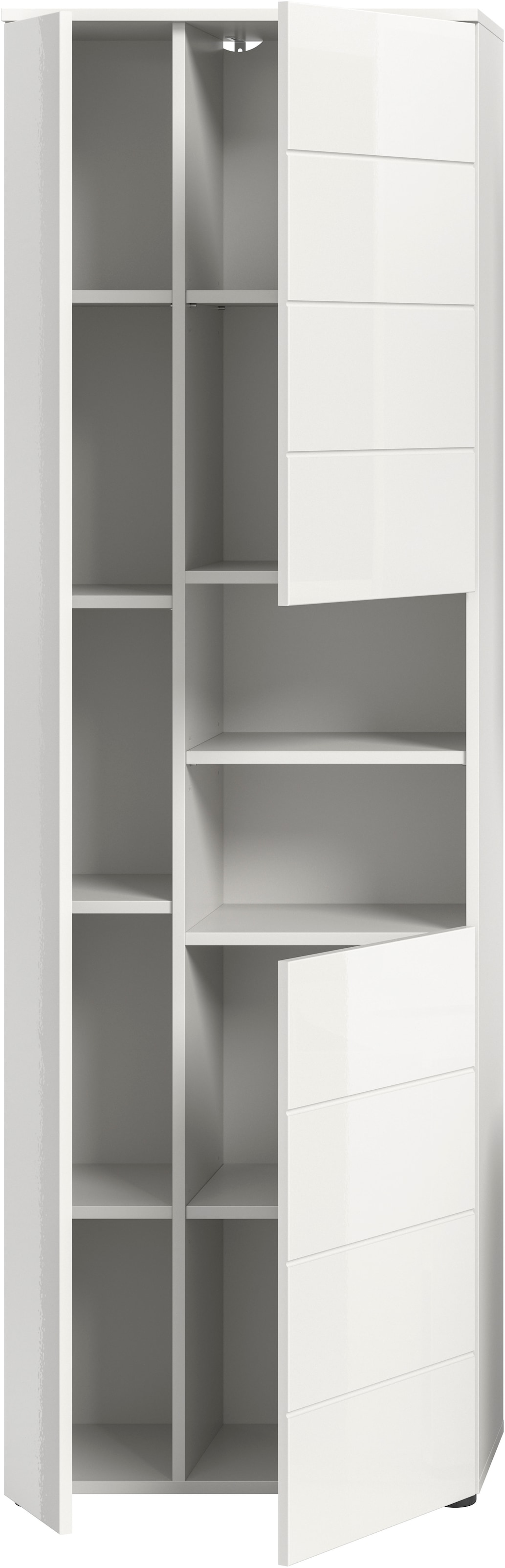 welltime Hochschrank »BIEL, 190 cm, 3 Türen, 2 offene Fächer« 1 Stk. tlg. Türanschlag wechselbar, modernes Design, Badschrank, Unterschrank, Bad