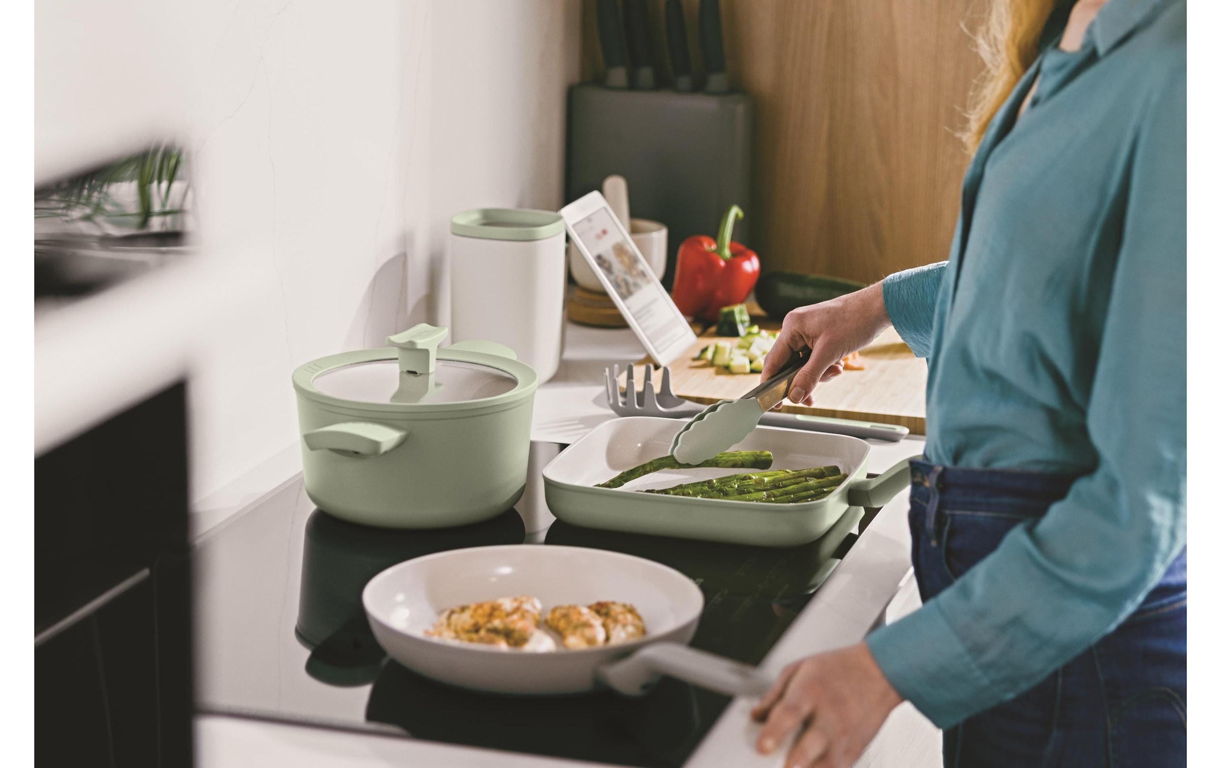 BergHOFF Grillpfanne »Leo Balance Sage 28 cm« Aluminium