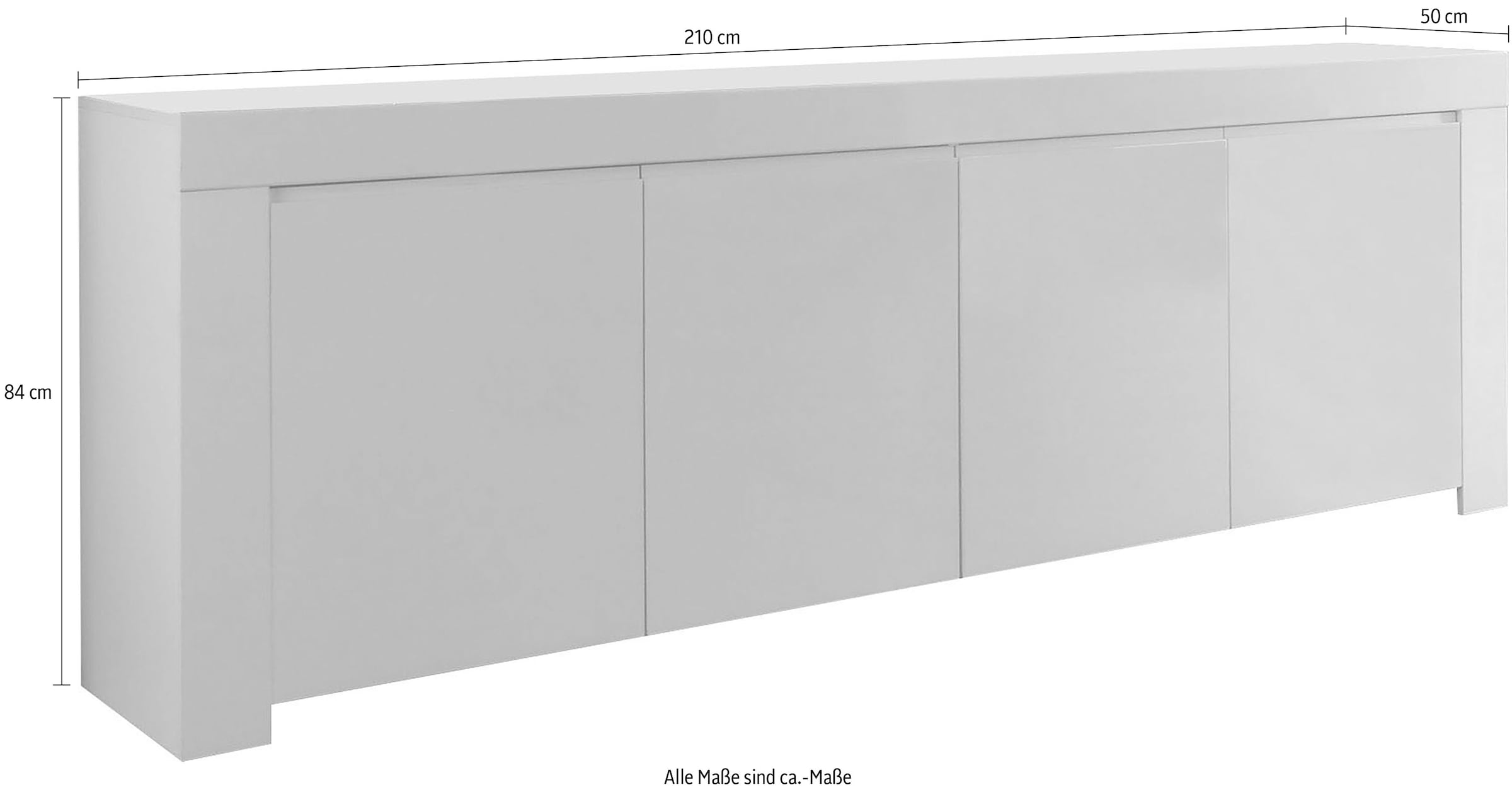 Home affaire Sideboard »Amalfi« 1 Stk. tlg. Breite 210 cm