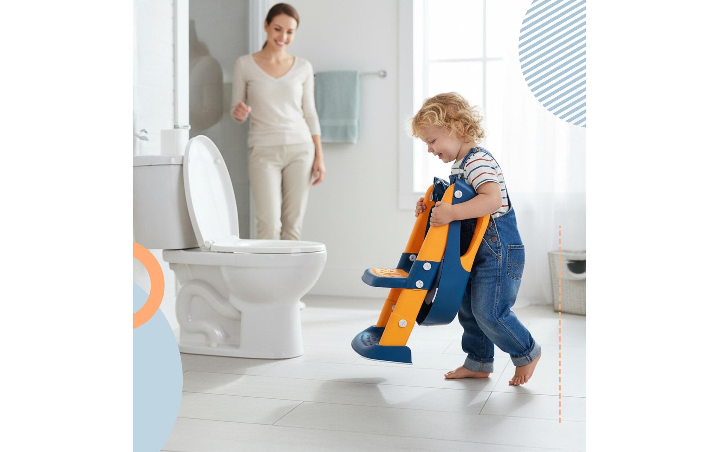 relaxdays Kinder-WC-Sitz »Toilettentrainer mit Treppe«