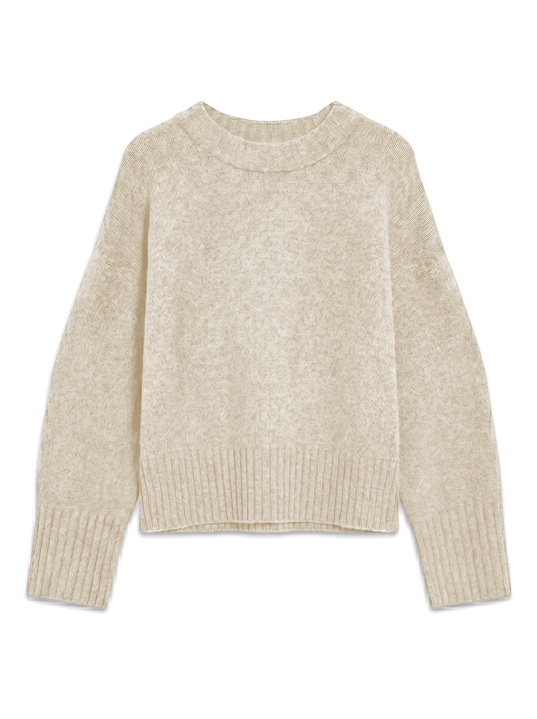 TOPSHOP Pull à col rond »TSDAISY LS KNITTED JUMPER KNT NOOS« mélange de matériaux, coupe plus courte
