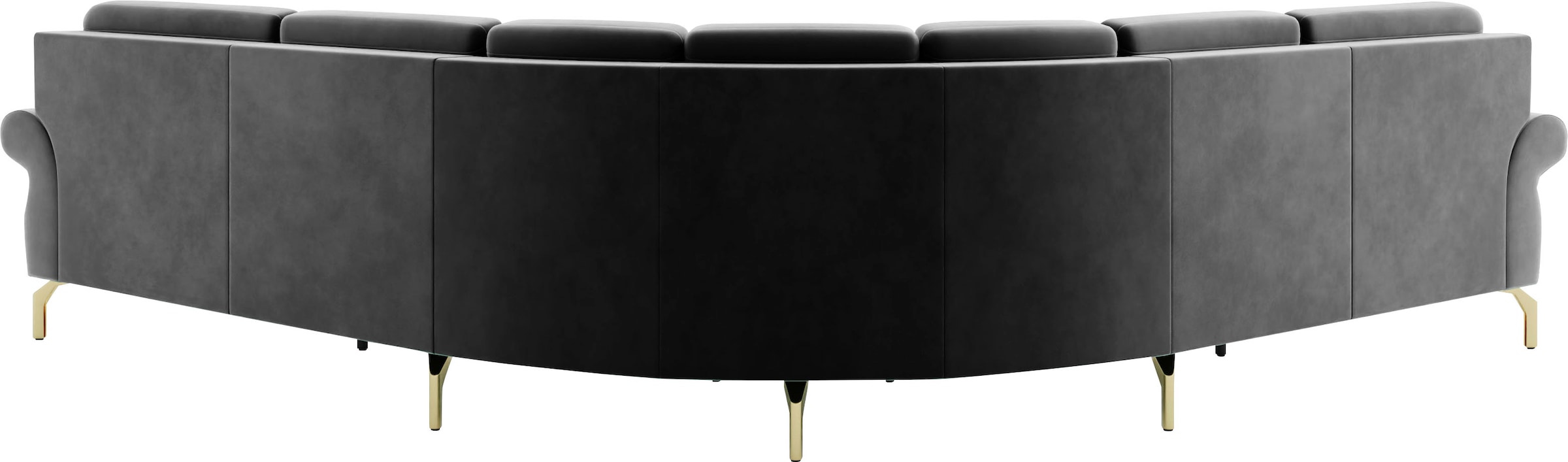 sit&more Canapé d'angle »Orient 1 L-Form« inkl. 4 Zierkissen mit Strass-Stein, goldfarbene Metallfüsse