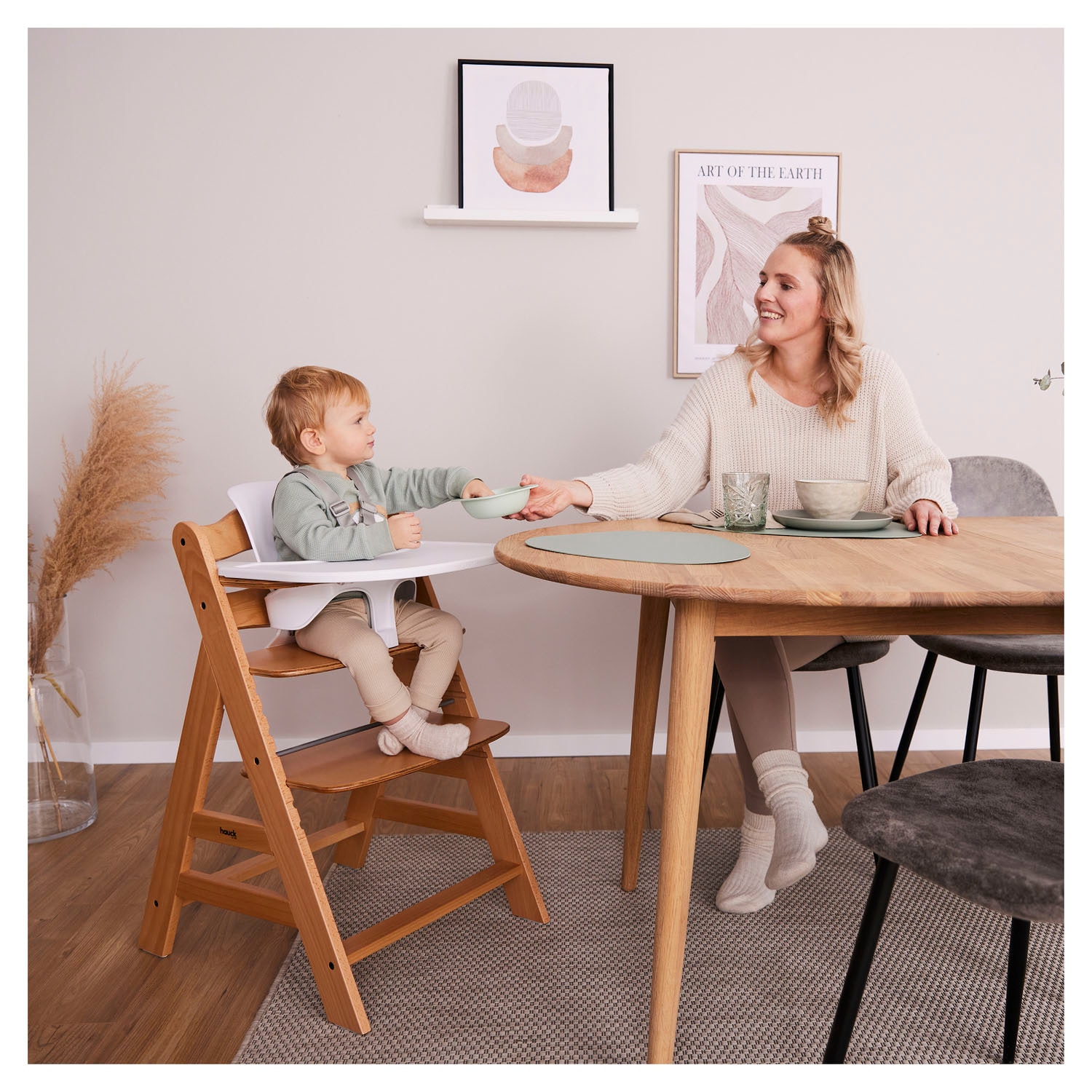 Hauck Hochstuhltablett »Alpha Click Tray, Black« aus recyceltem Material