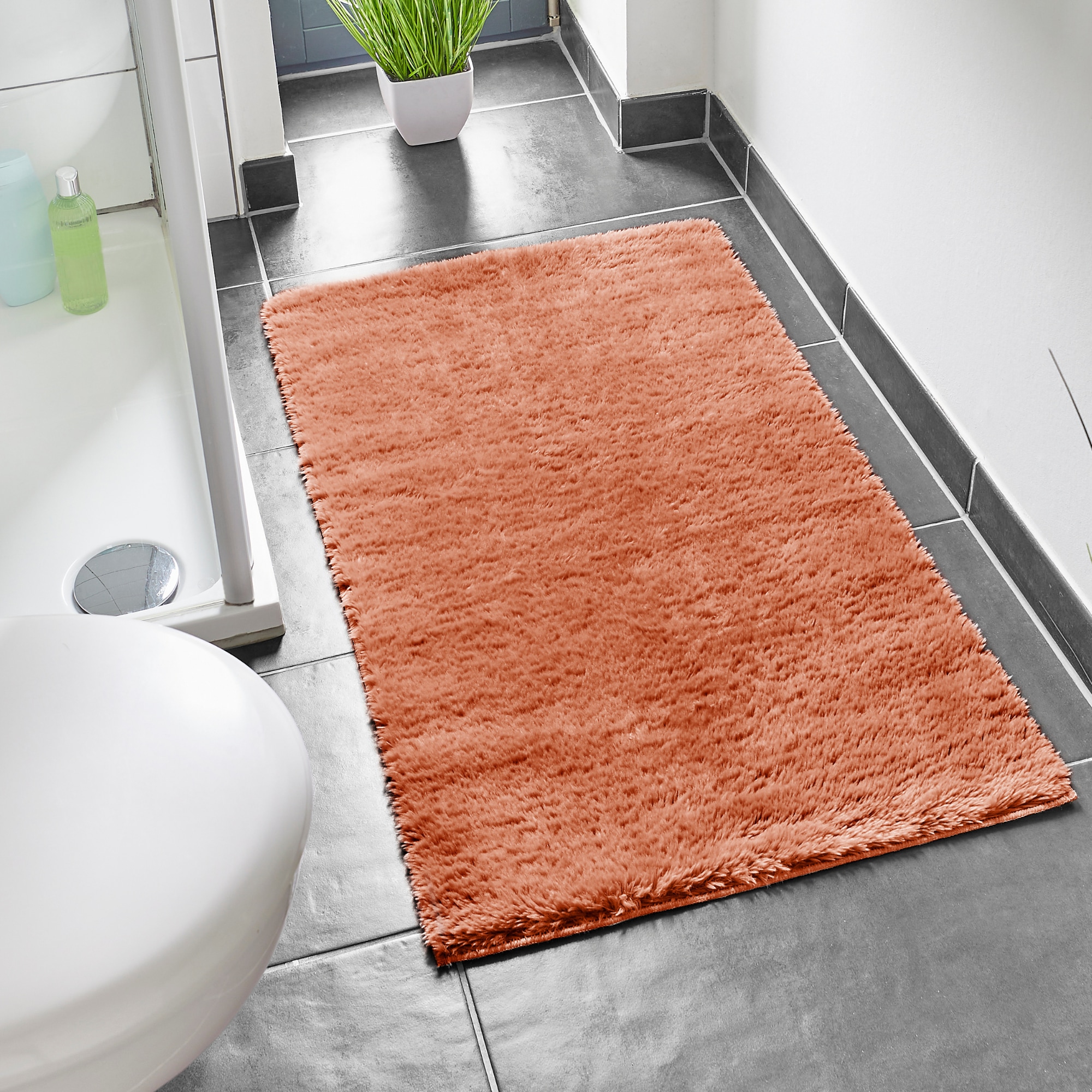 Andiamo Badematte »Florida« Höhe 23 mm rutschhemmend beschichtet fussbodenheizungsgeeignet | schnell trocknend Uni Farben, besonders weich, auch als 2er Set erhältlich