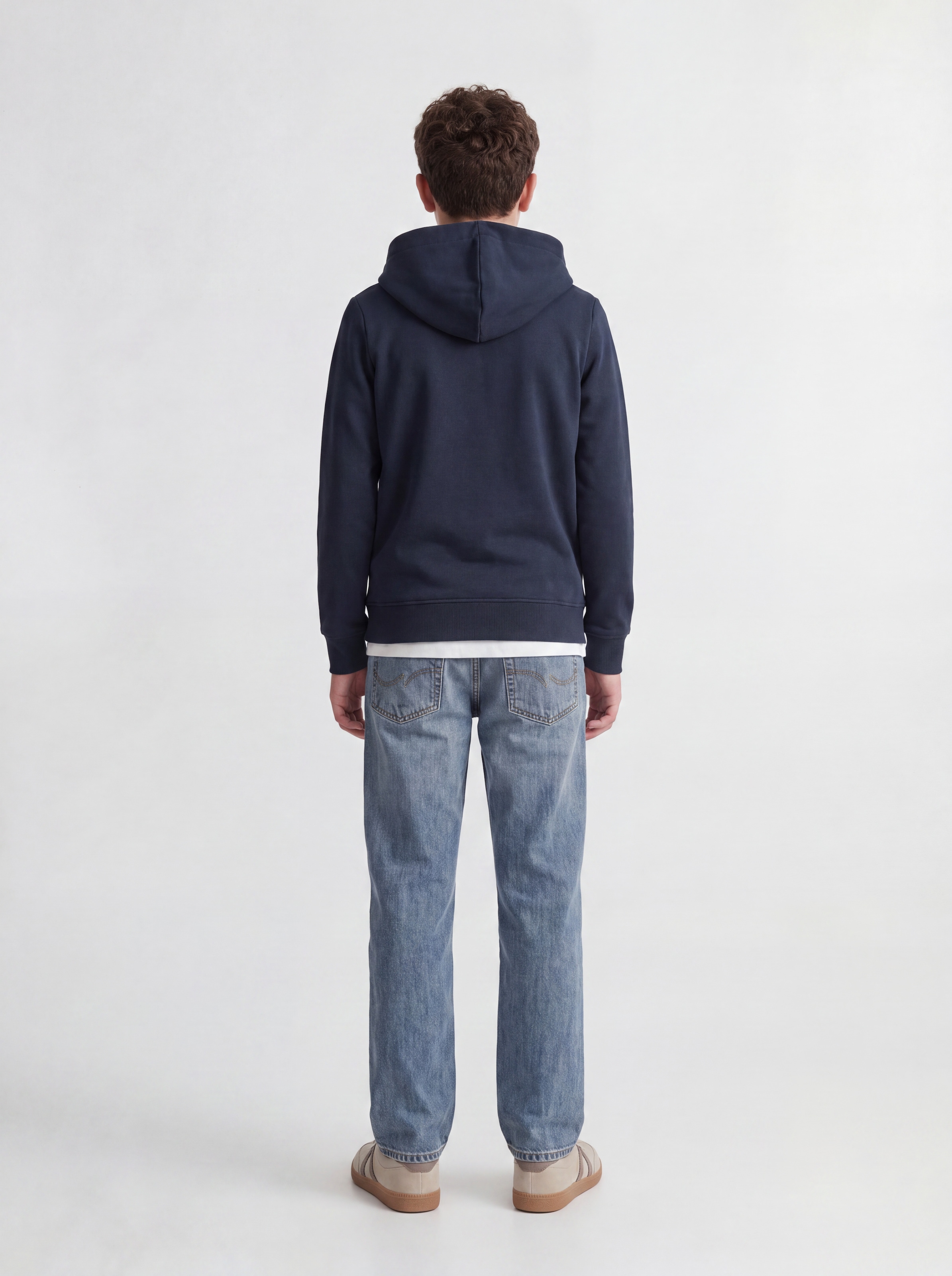 Jack & Jones Junior Sweat à capuche »JJBUSTER SWEAT HOOD BTS SN JNR«, mélange coton, coupe régulière
