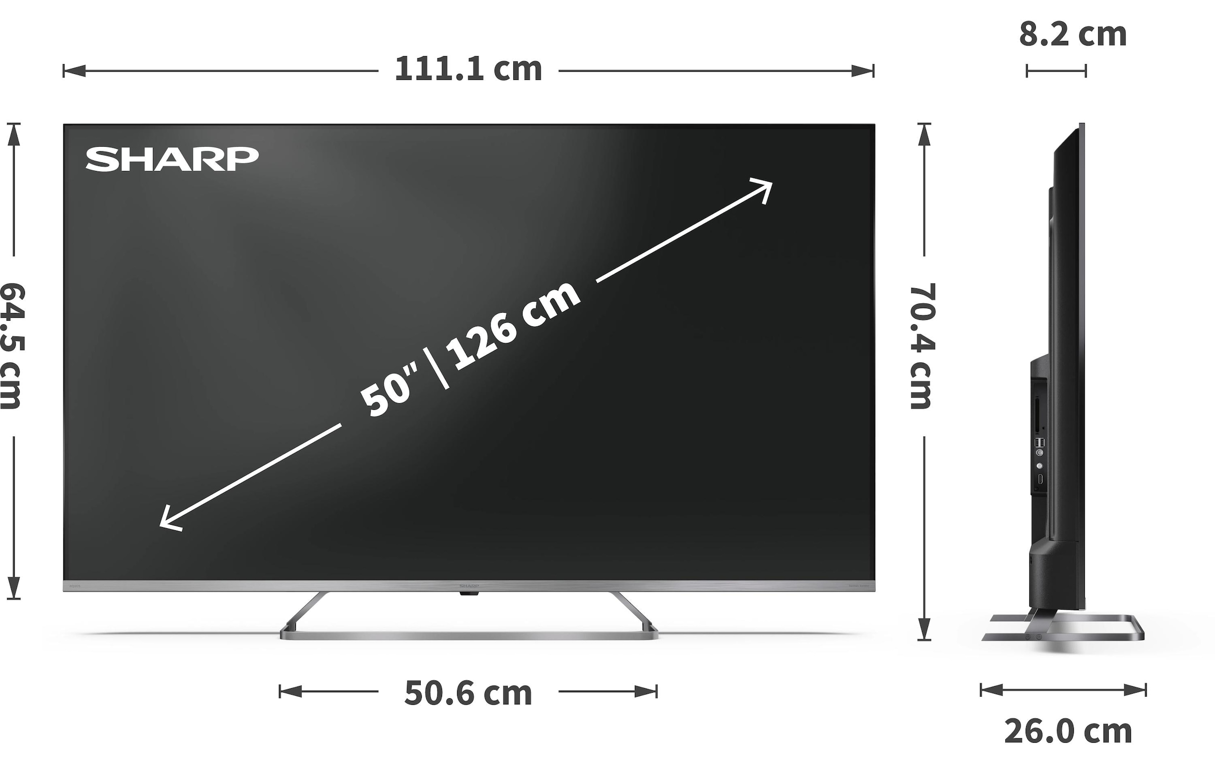 Sharp Mini-LED-Fernseher »50JP7465E« 126 cm/50 ″