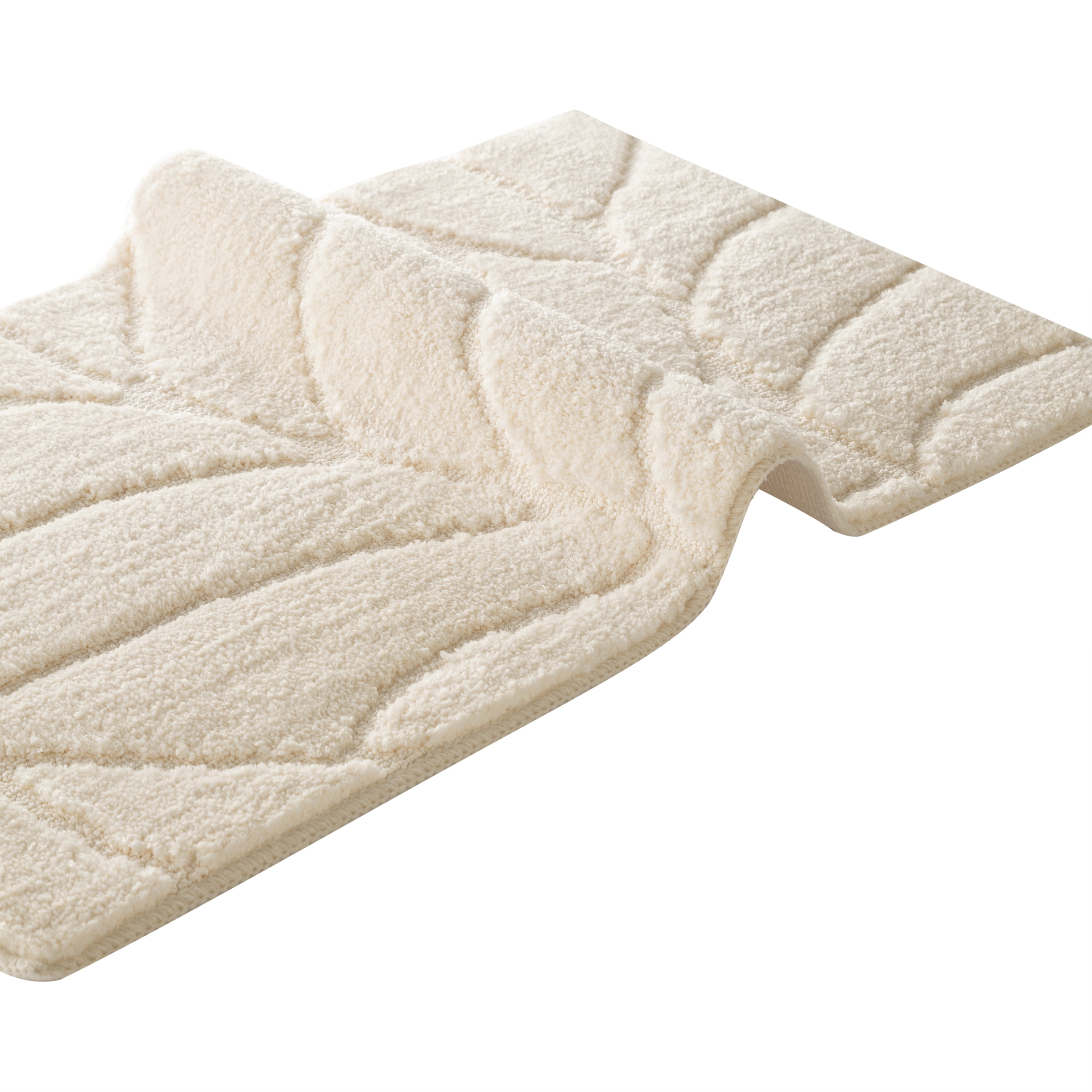 my home Tapis de bain »Epense, Badvorleger, Badezimmer Teppich, Duschmatte mit Blattstruktur« Höhe 10 mm Badteppich, Uni, Blätter, Hoch-Tief, verschiedene Farben und Grössen