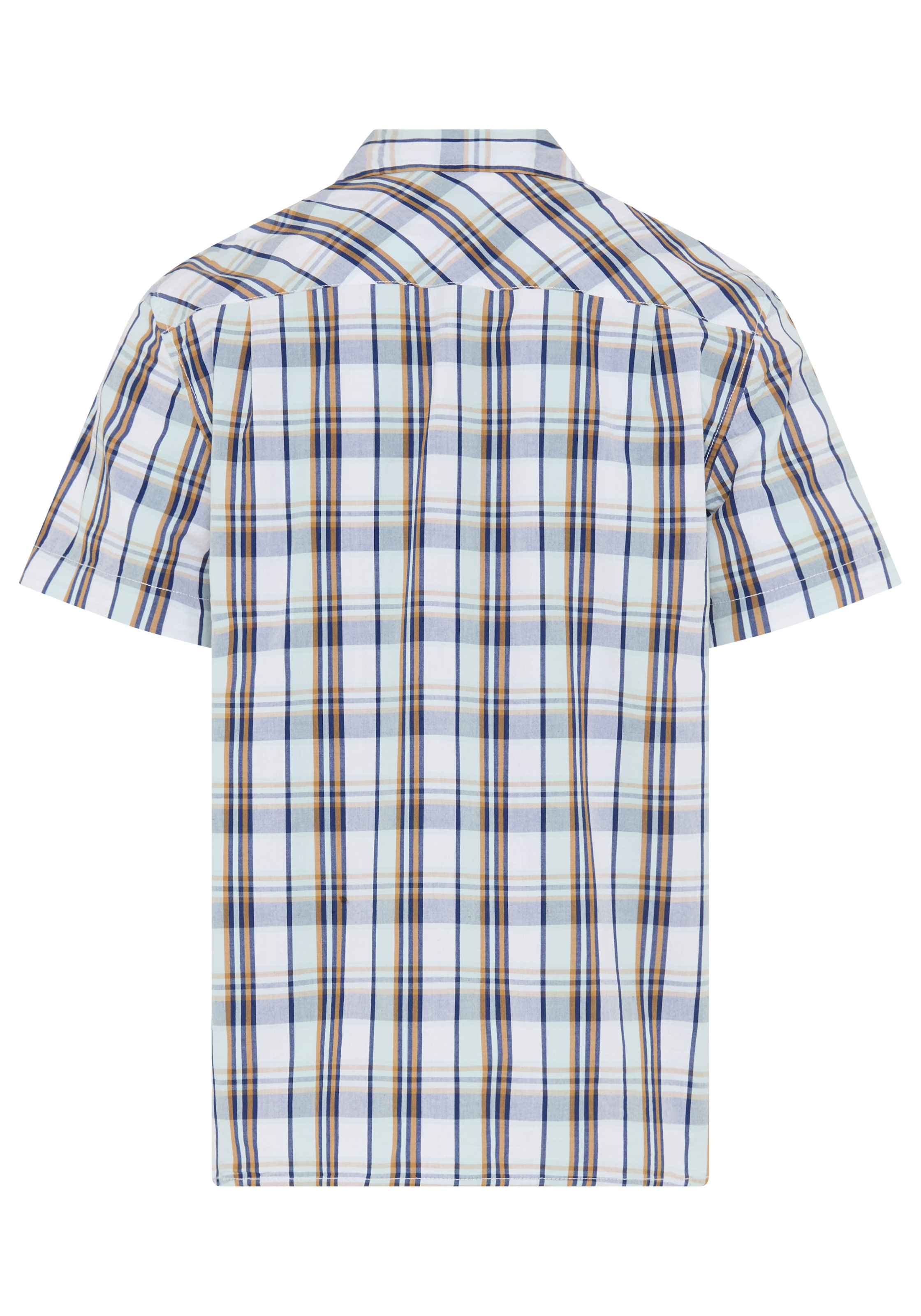 Man's World Chemise à carreaux Kurzarm, für Casualmode, Basic, Frühling und Sommer, aus Baumwolle