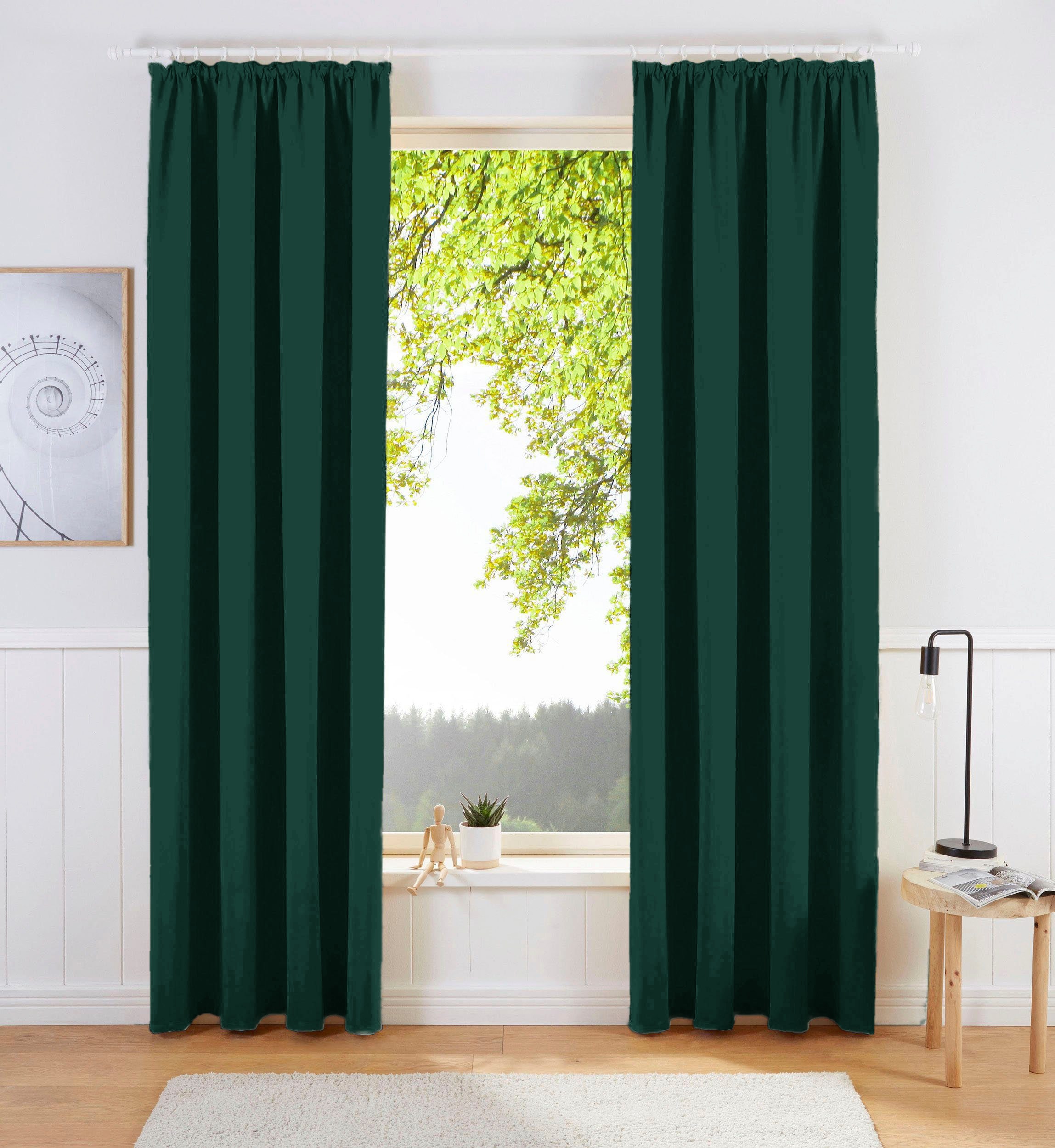 my home Gardine »SOLA« Kräuselband 1 Stk. tlg. Breite:130 cm, 1 Schal, einfarbig, Verdunkelung
