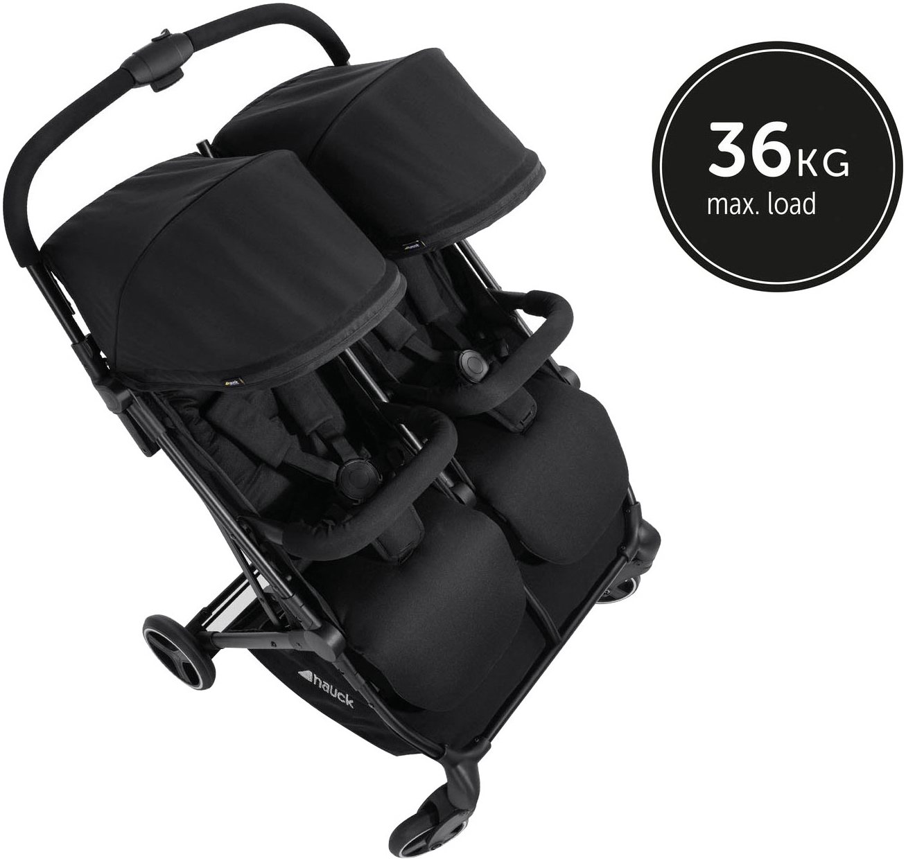 Hauck Poussette pour jumeaux »Swift X Duo, black« 30 kilos extrem schmal