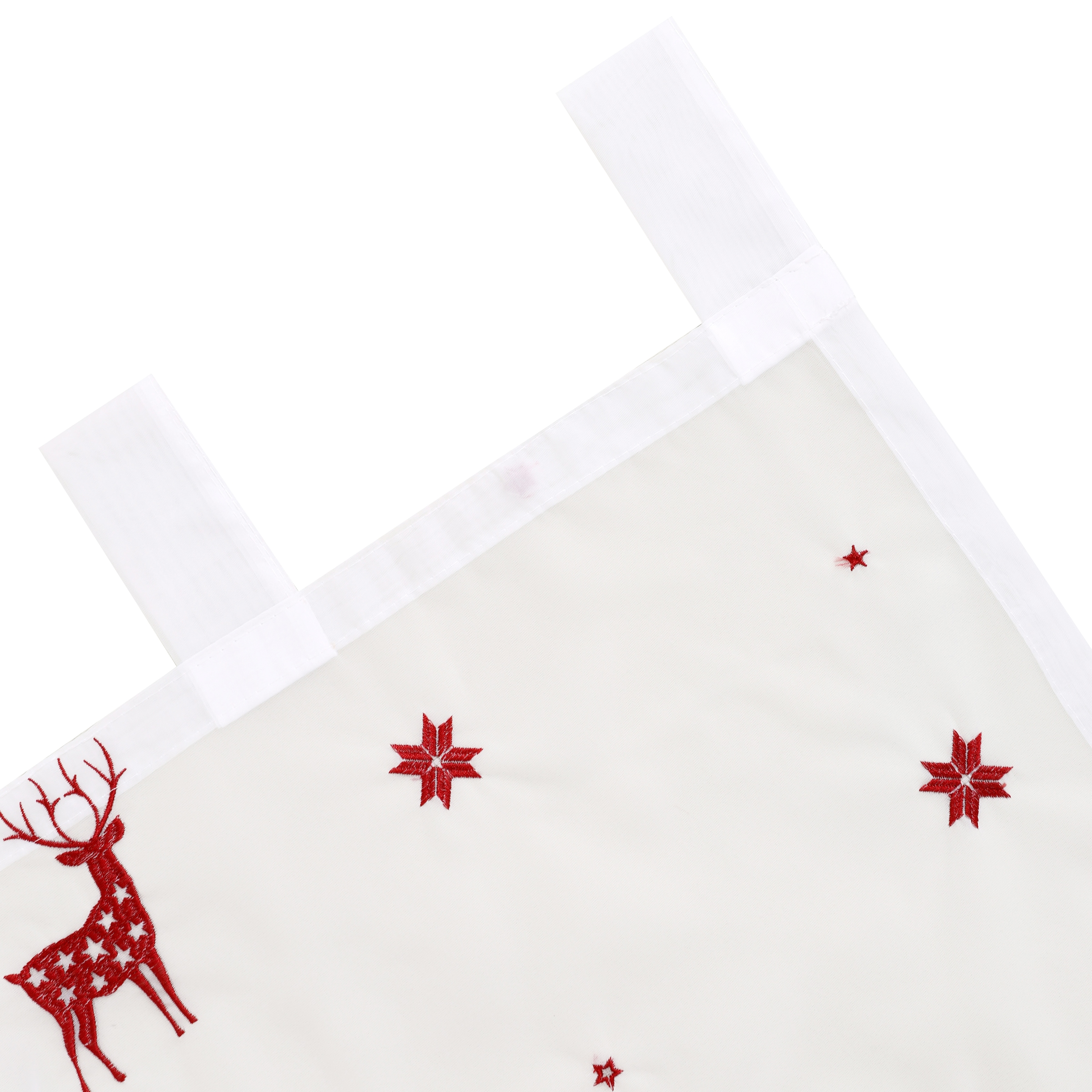 GOODproduct Rideau »Elch« Boucles 1 cuis tlg. 1 Schal, Mit Rentieren, Sternen und Schneeflocken bestickt