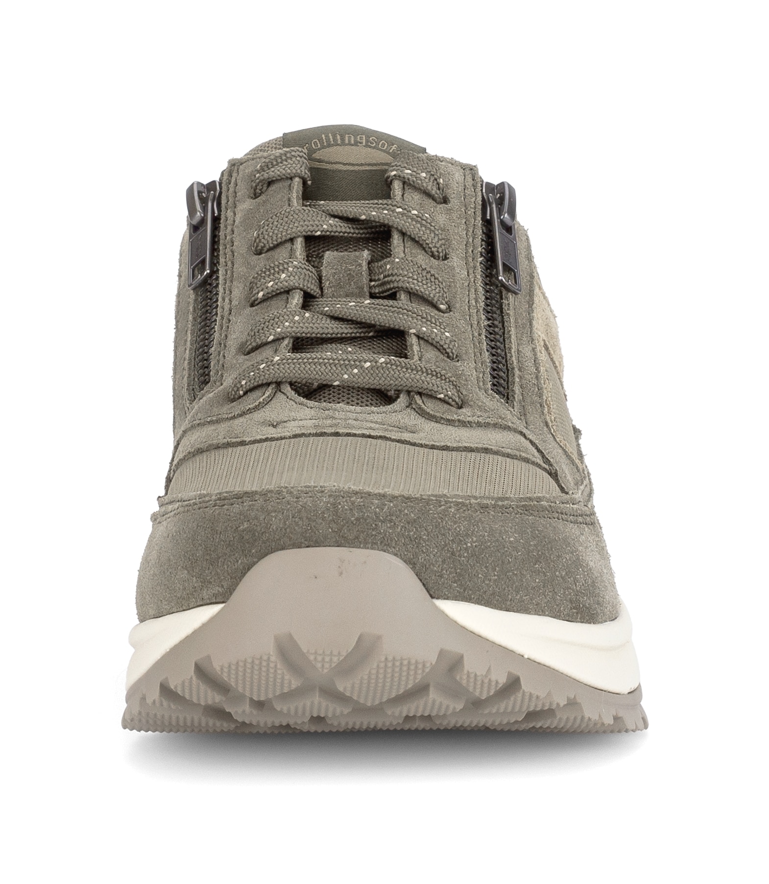 rollingsoft Baskets compensées  chaussure à lacets, chaussure basse, chaussure de loisirs, fermeture éclair extérieure, largeur G